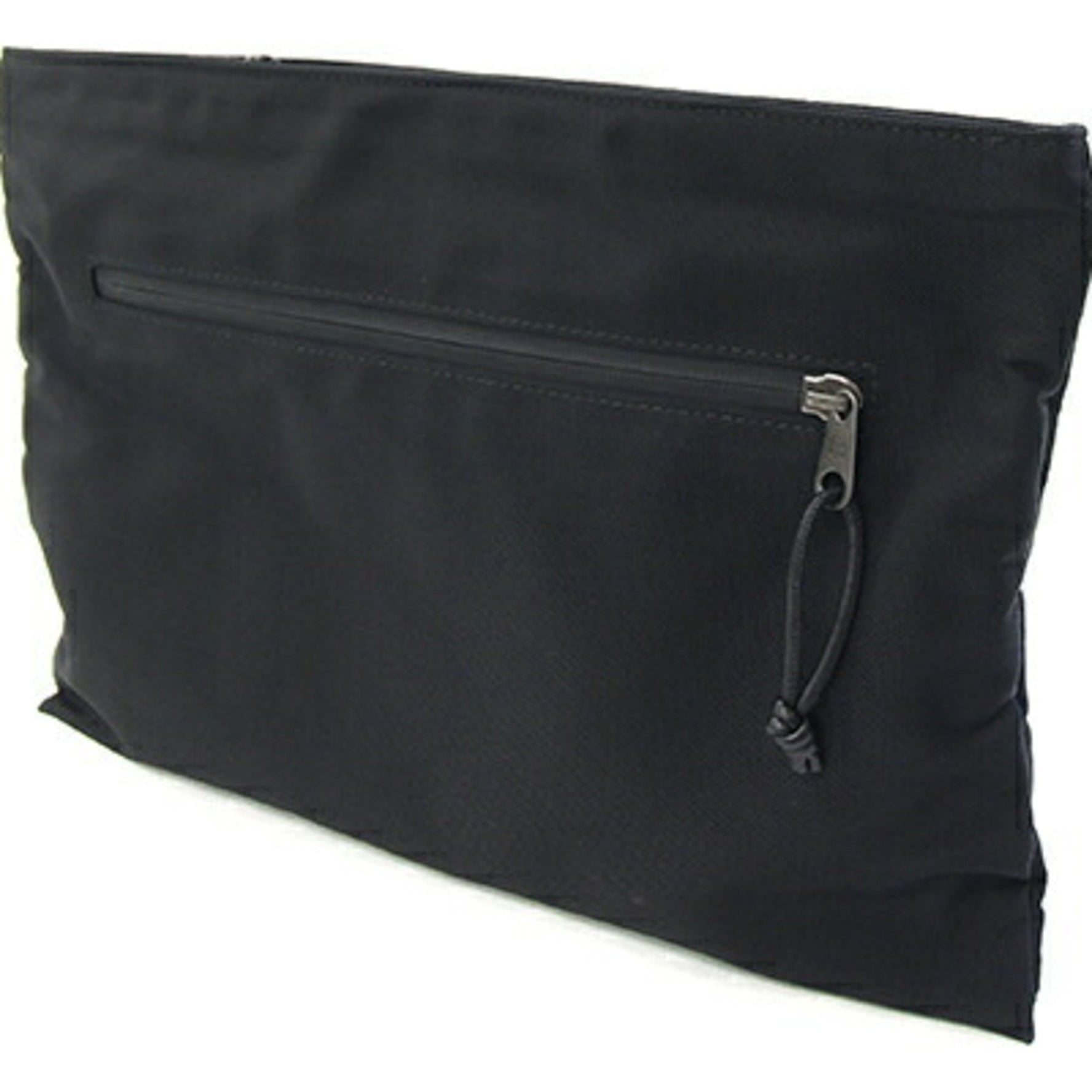 Balenciaga Clutch Bag Nylon Canvas Leather Pouch Embroidered Men's