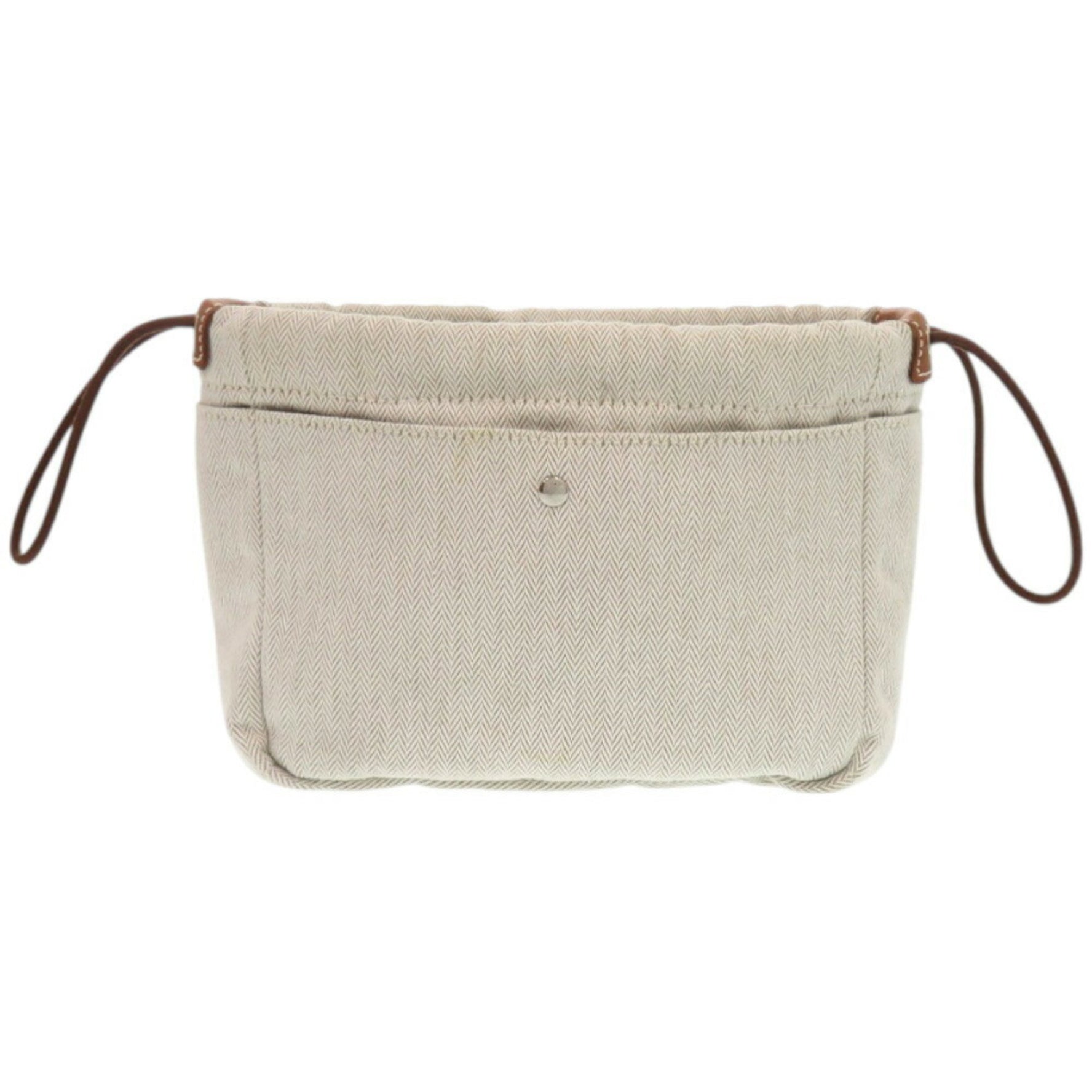 Hermès Fourbi 20 Toile Chevron Barenia Pouch