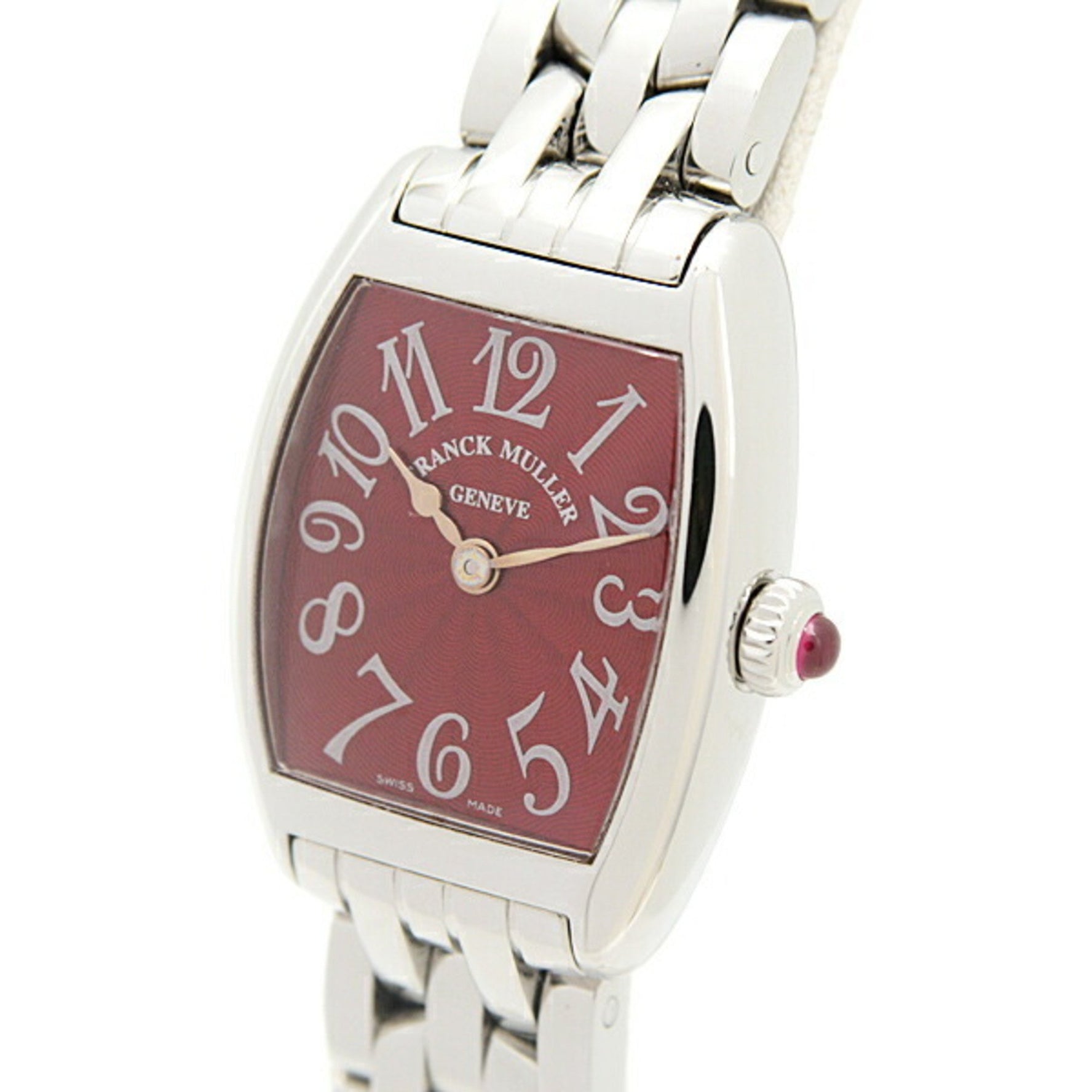 Franck Muller Women's Watch Tono Curvex Intermediate Battery Operated Red Dial Stainless Steel FRANCK MULLER 2251