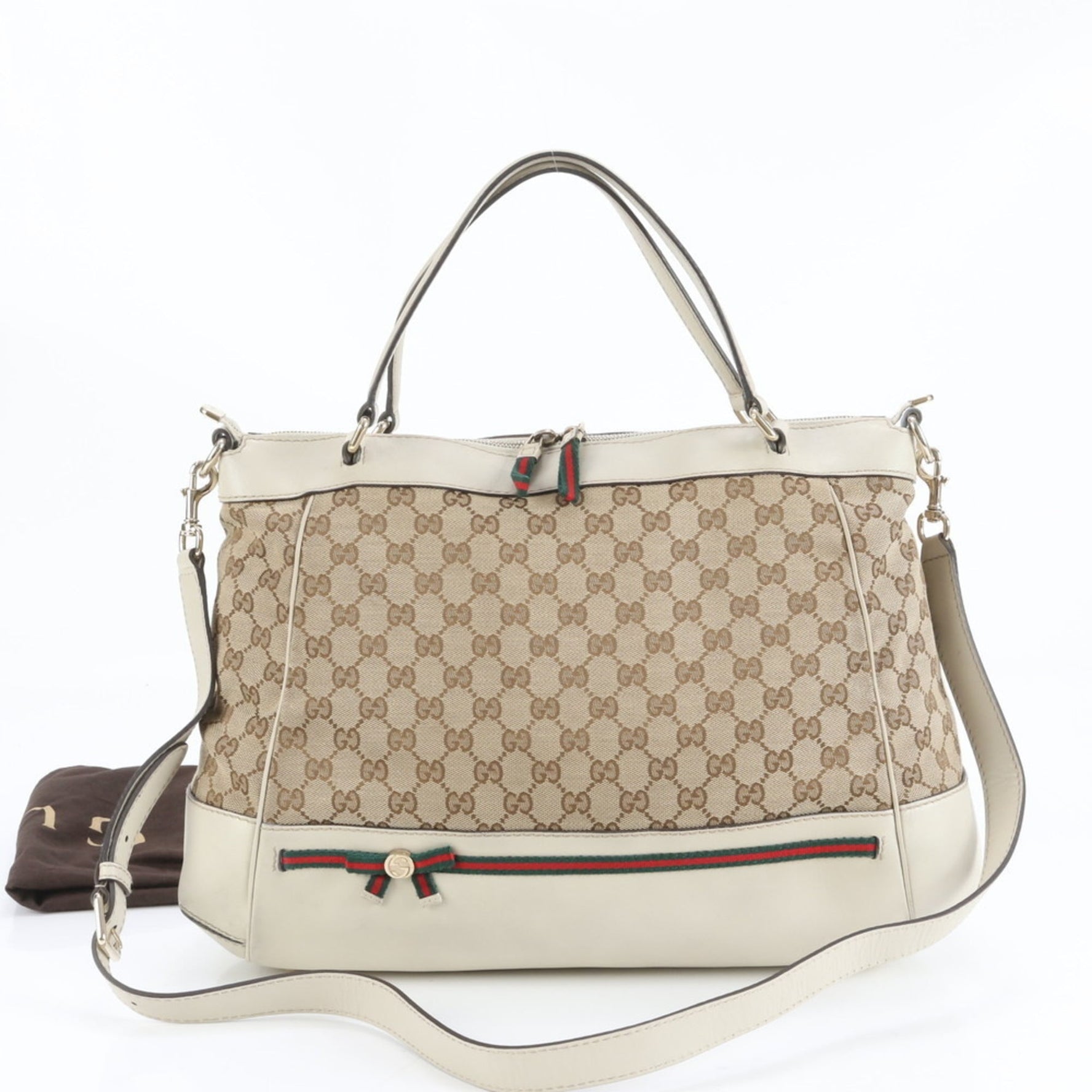 Gucci GG Canvas Mayfair Leather Shoulder Bag/Crossbody Tote
