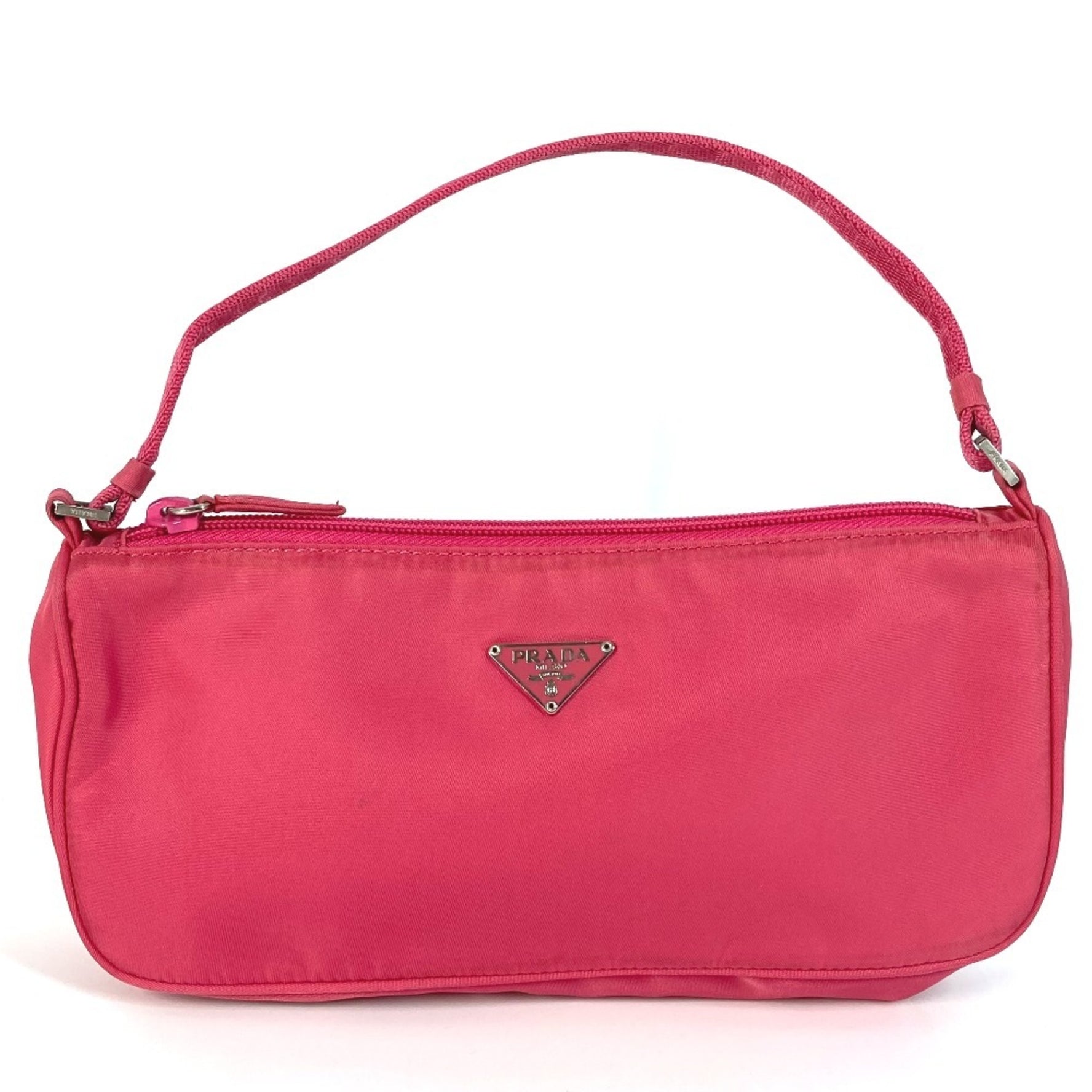 PRADA Triangle Logo Plate Bag Shoulder Handbag Accessory Pouch Nylon