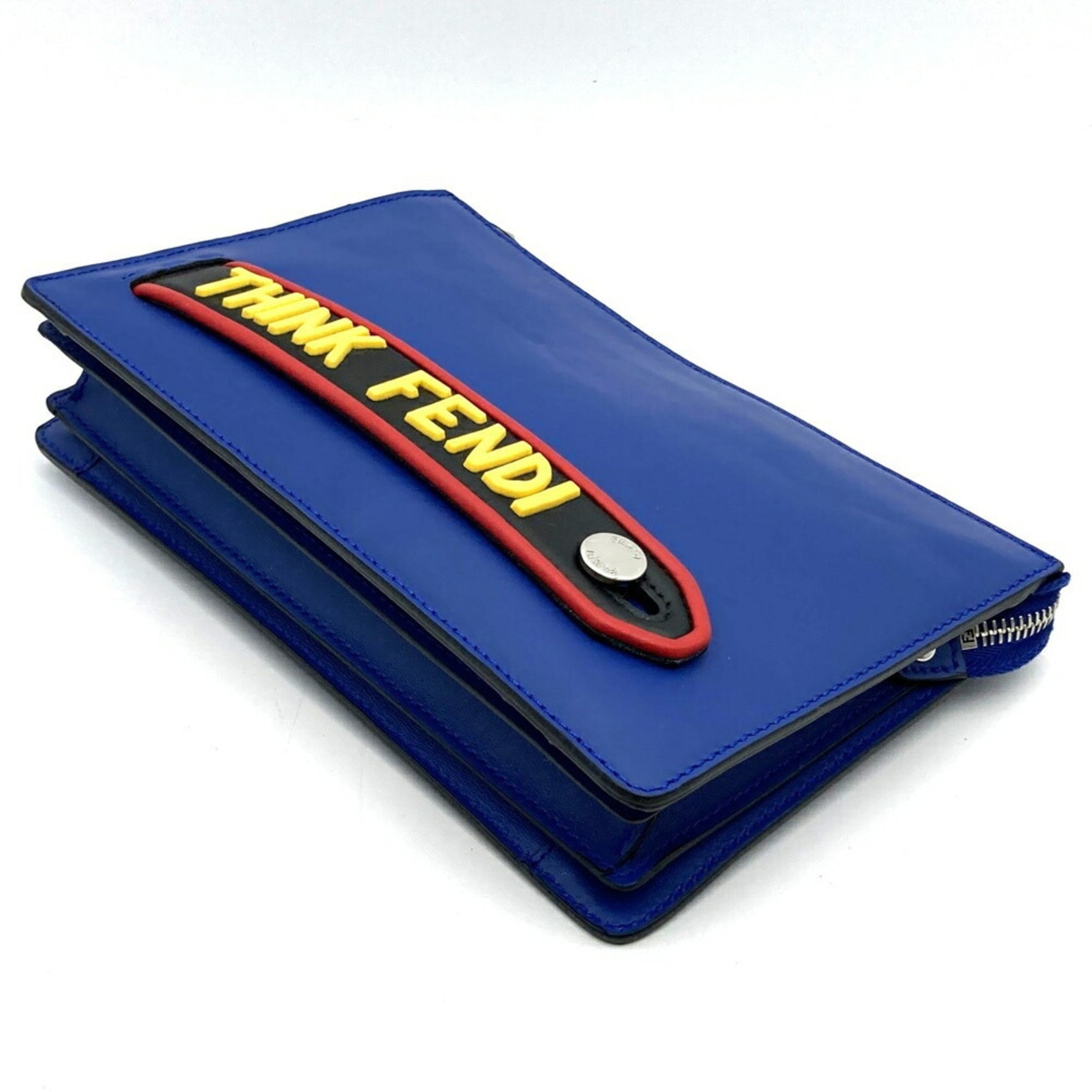 FENDI Vocabulary Clutch Bag THINK Second Pouch Leather Men's