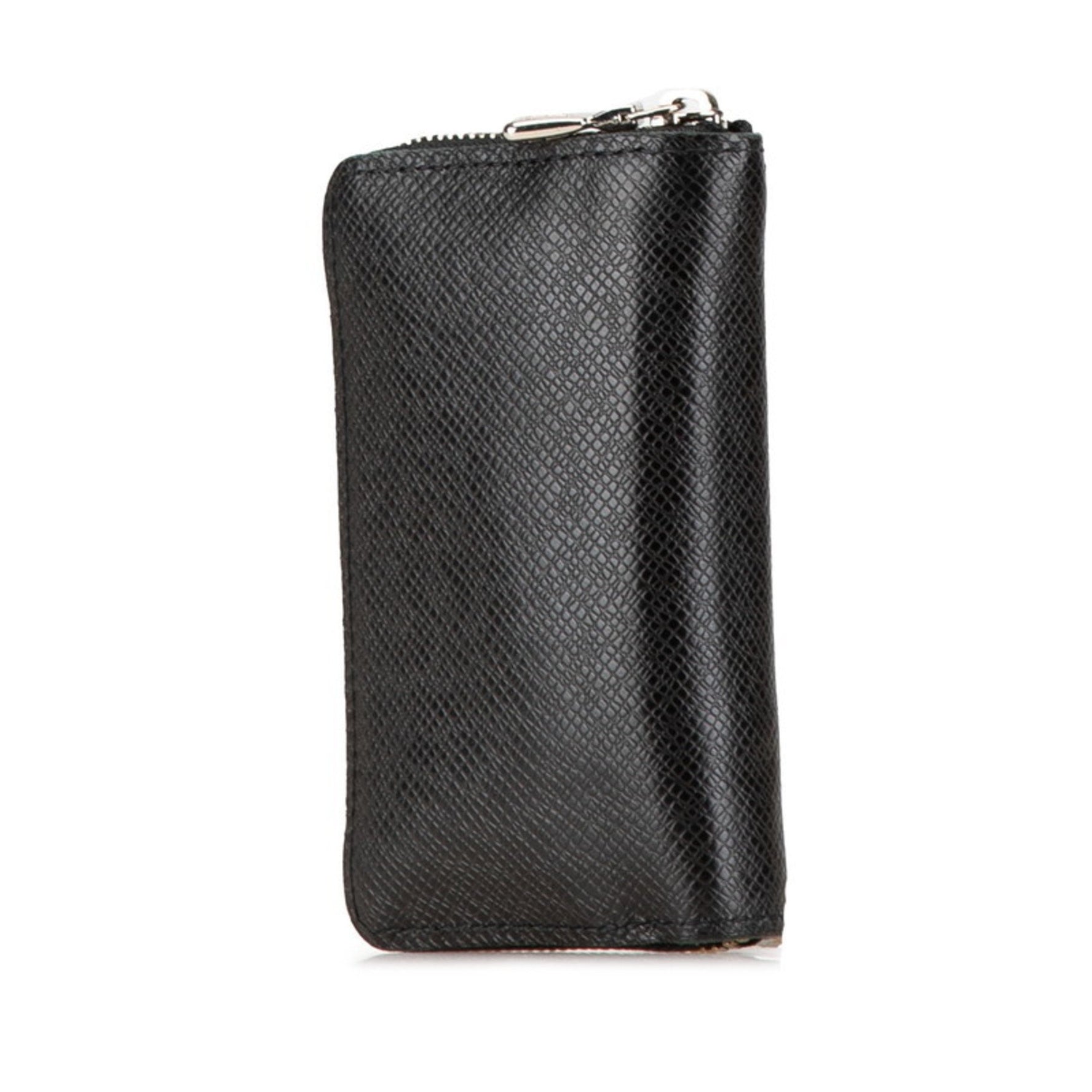 Louis Vuitton Taiga Zippy Coin Purse Case Ardoise Black Leather
