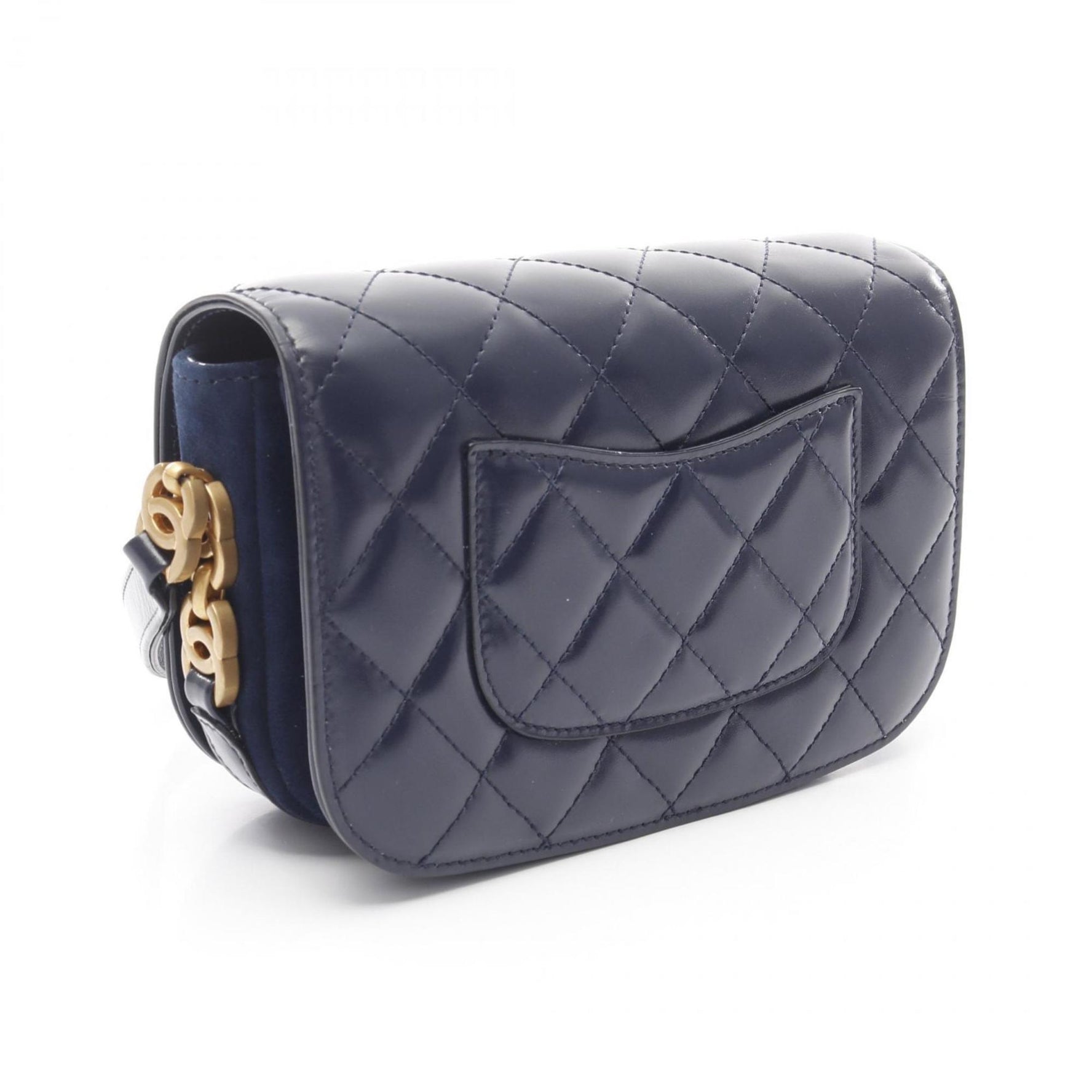 CHANEL Matelasse Shoulder Bag in Leather and Suede, Blue