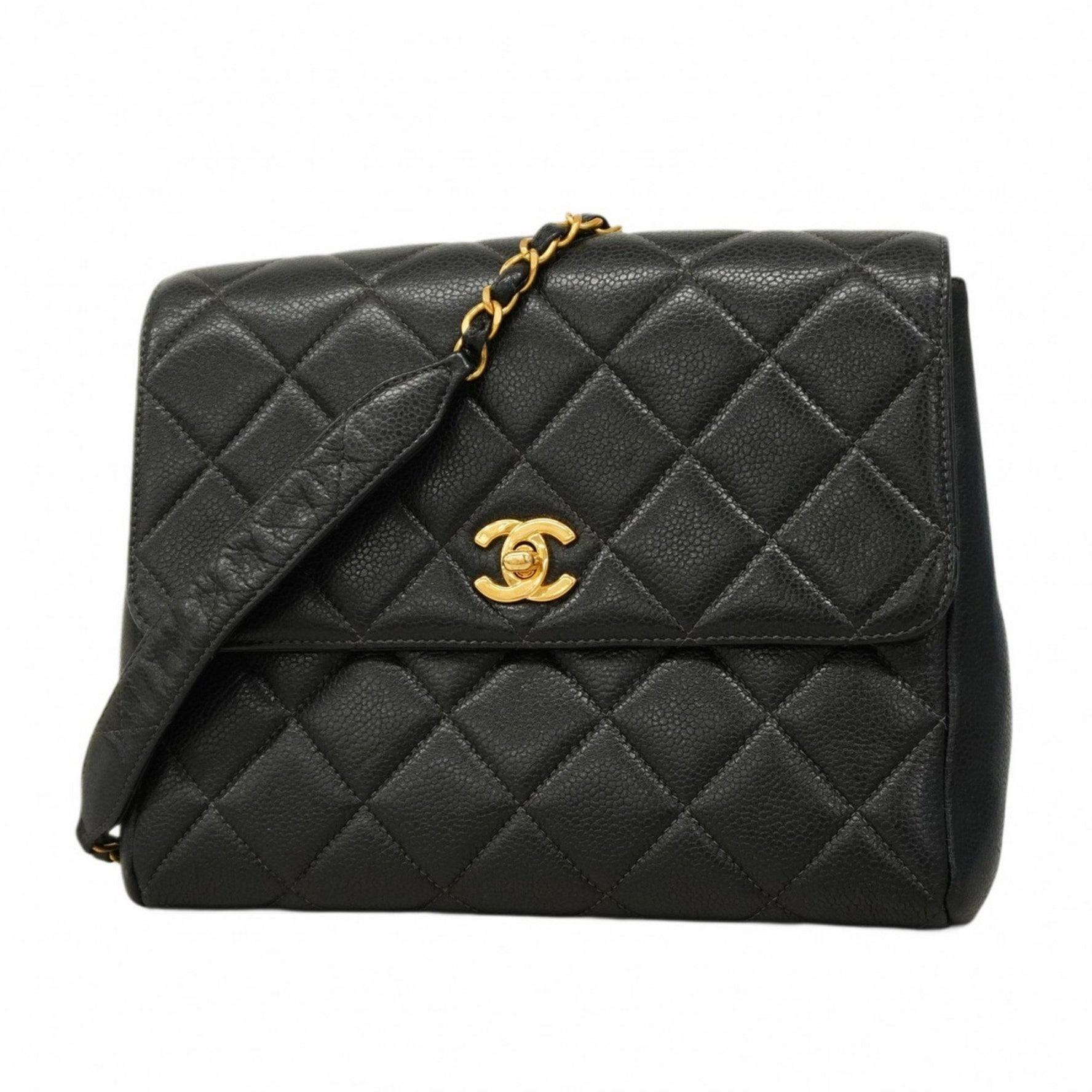 Chanel Matelasse Shoulder Bag with Chain, Caviar Skin