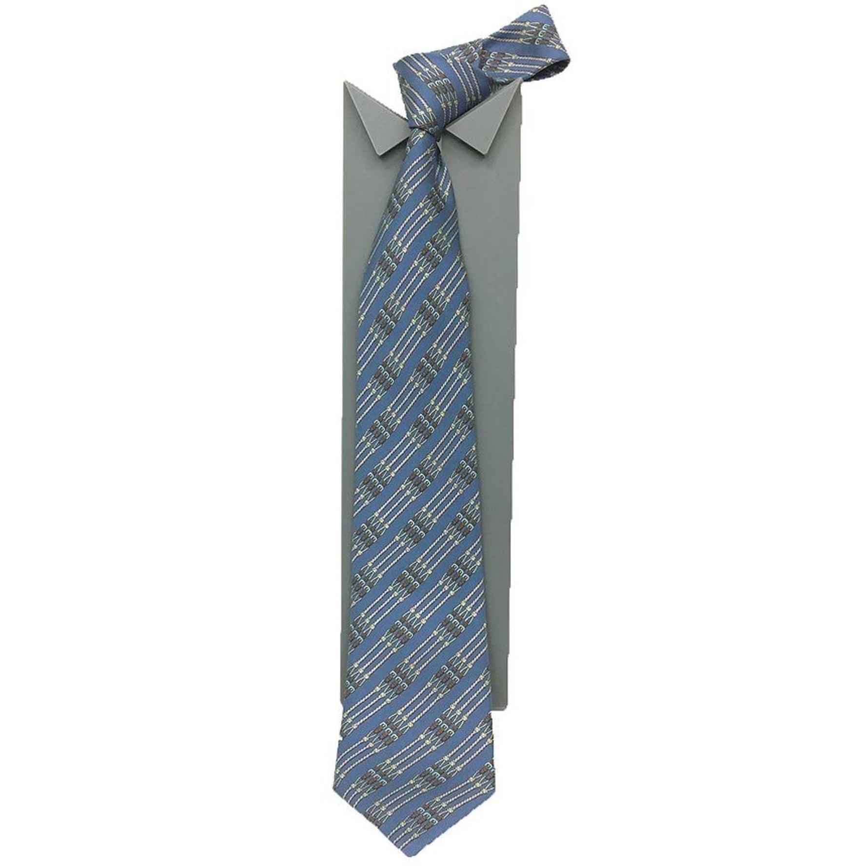 HERMES tie, horse harness pattern, silk