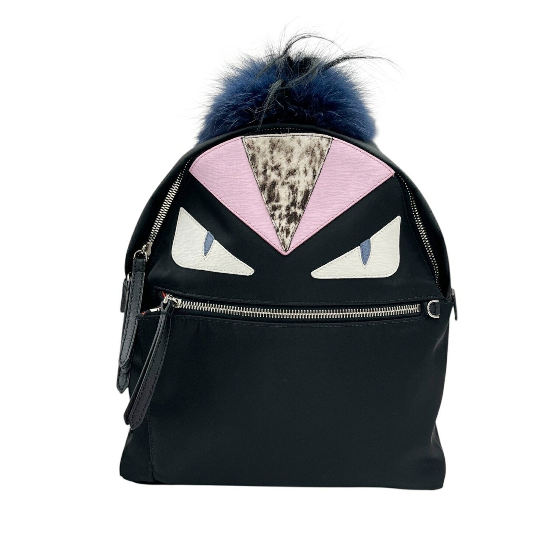 FENDI Monster Backpack Nylon Leather Men's