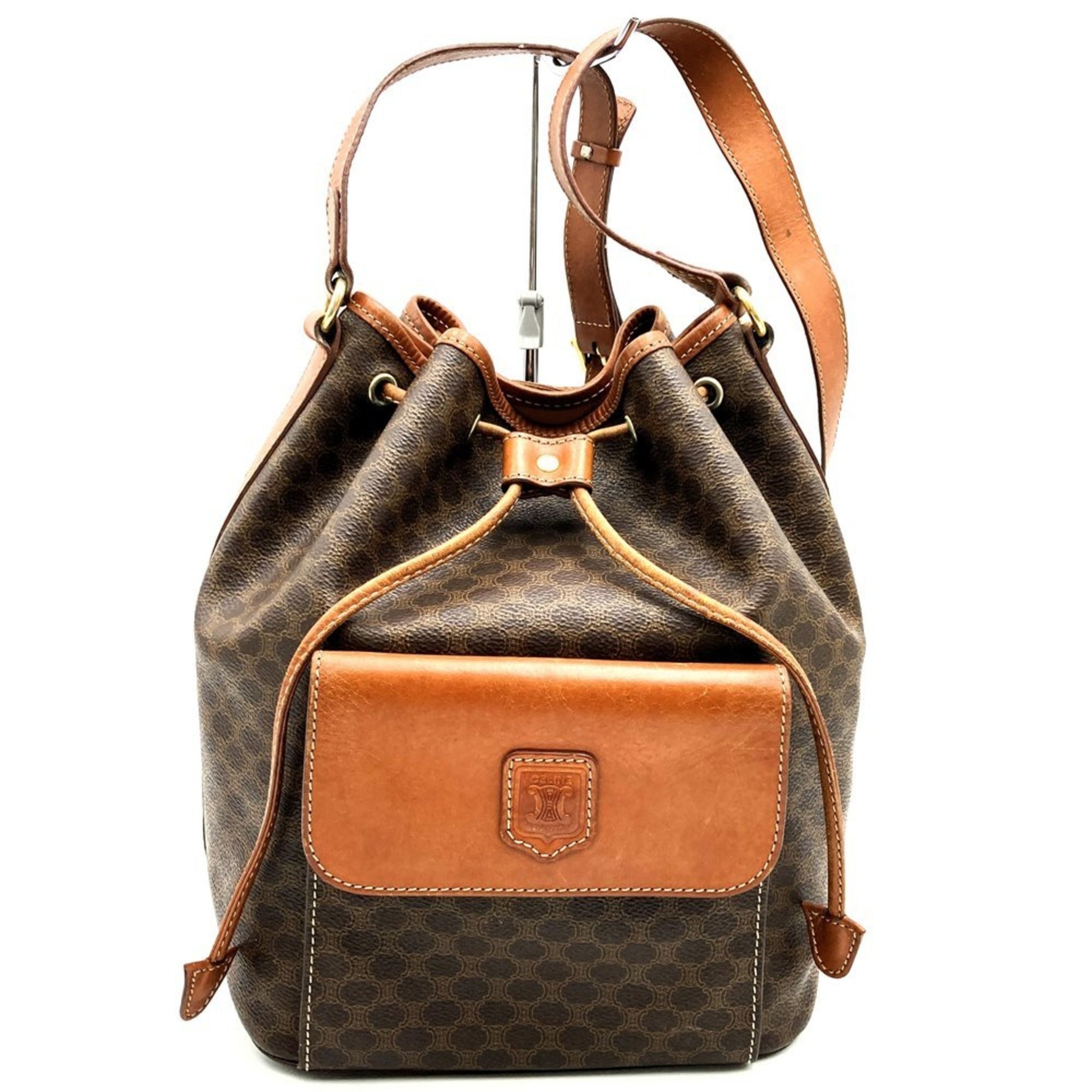 CELINE Shoulder Bag in Macadam Leather