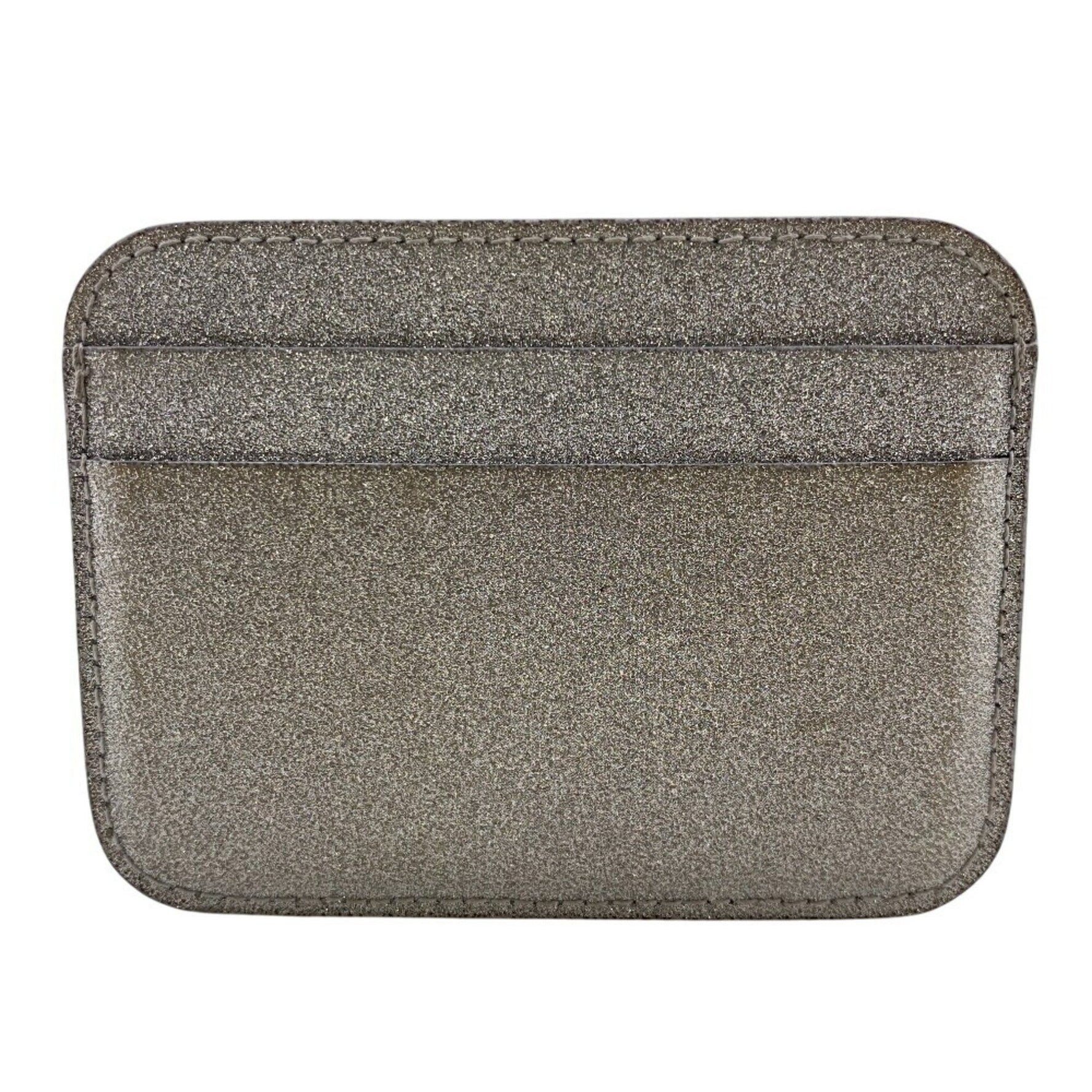 BALENCIAGA Leather x Lamé Card Case Wallet