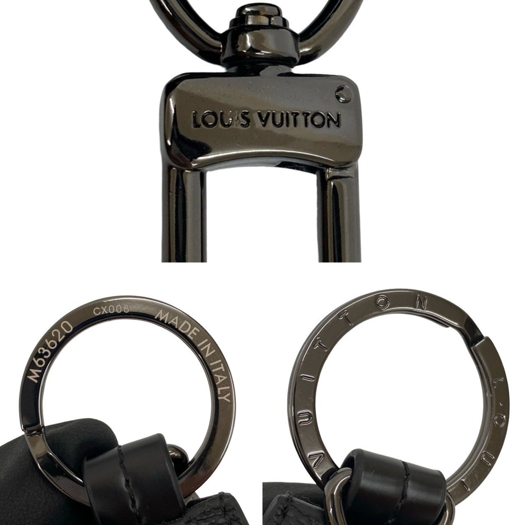 Louis Vuitton Porte-Clés Cloche Clés Monogram Eclipse Leather Keychain in