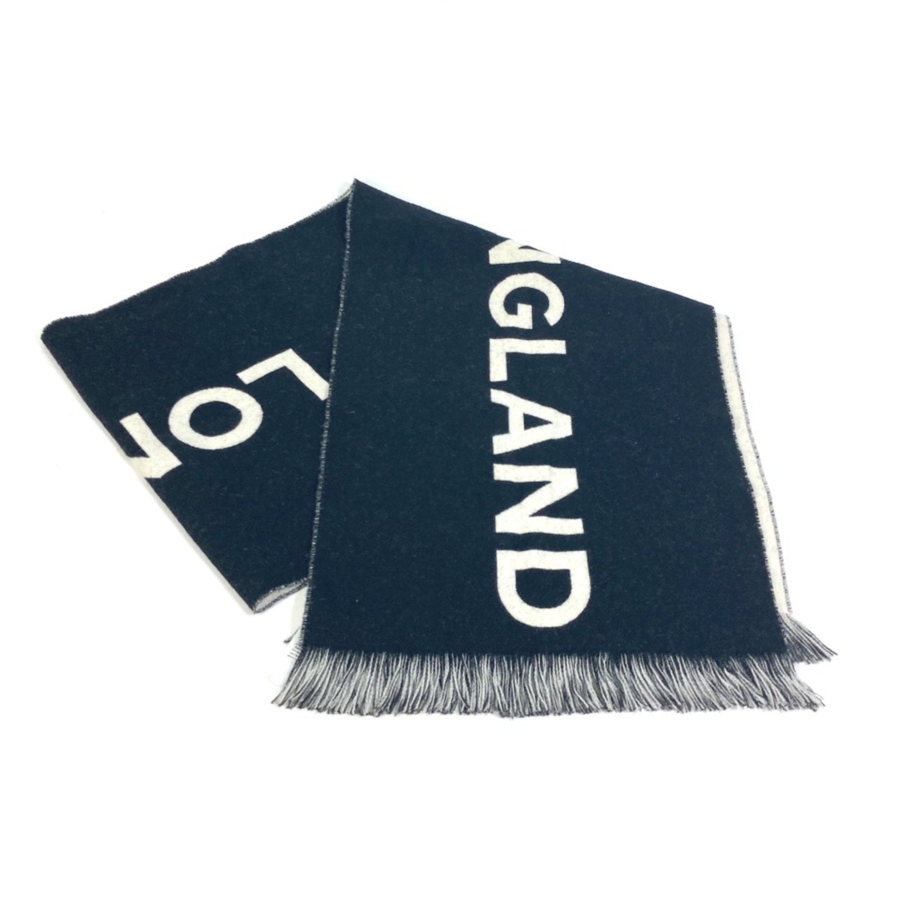 Burberry fringe big logo Scarf WhiteBased