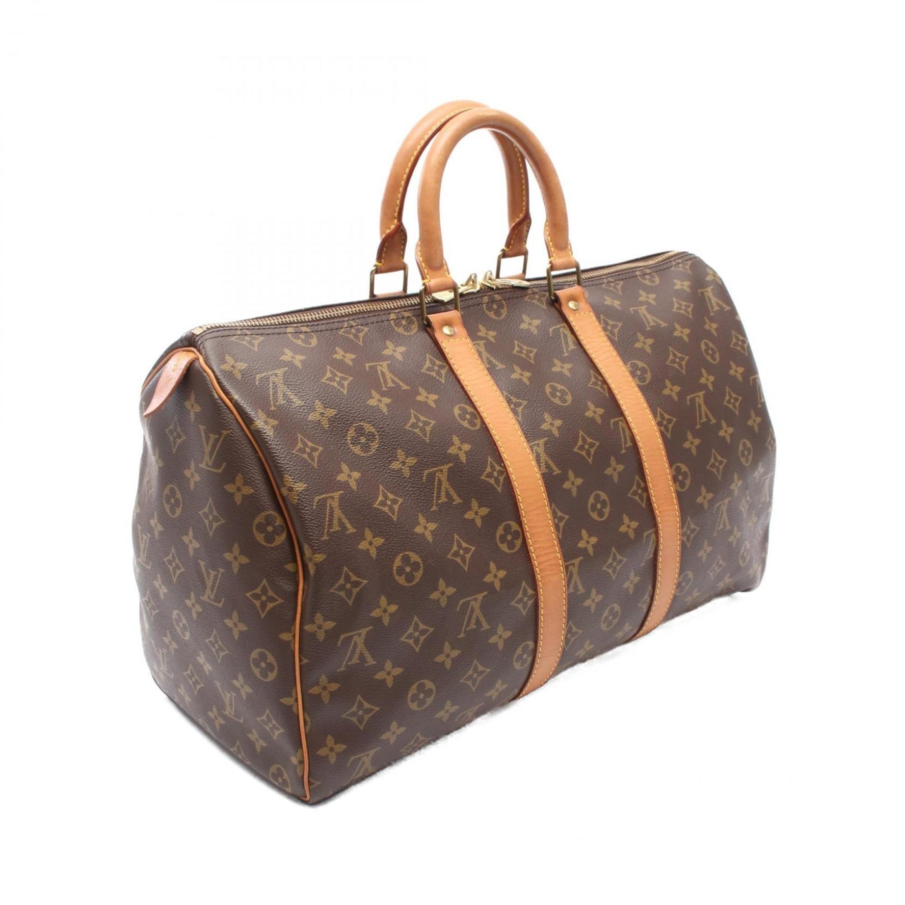 Louis Vuitton Keepall 45 Boston Bag, Coated Canvas and Leather, Monogram, Men's