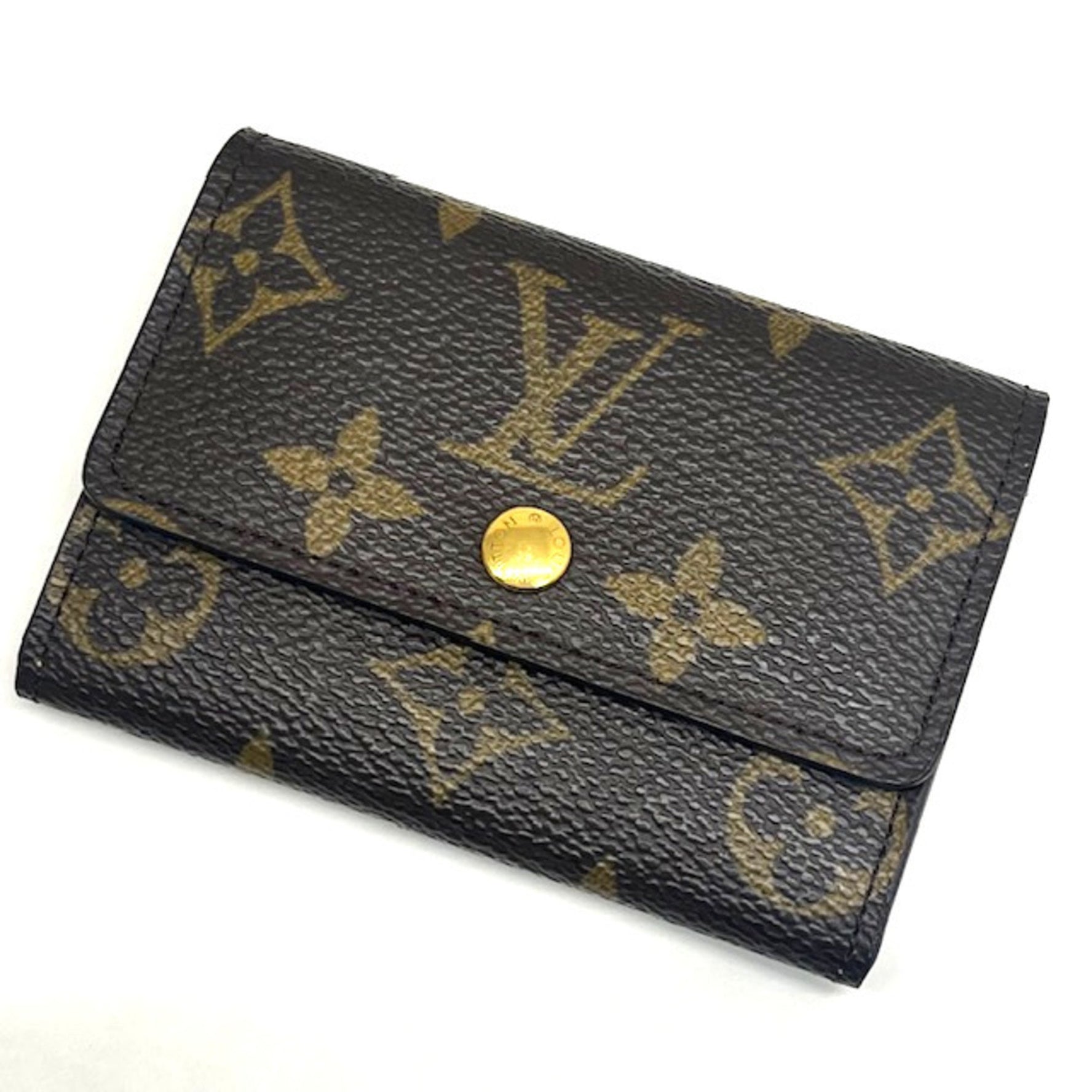 Louis Vuitton Portemonnaie Plat Monogram Wallet/Coin Case Coin Purse Men's