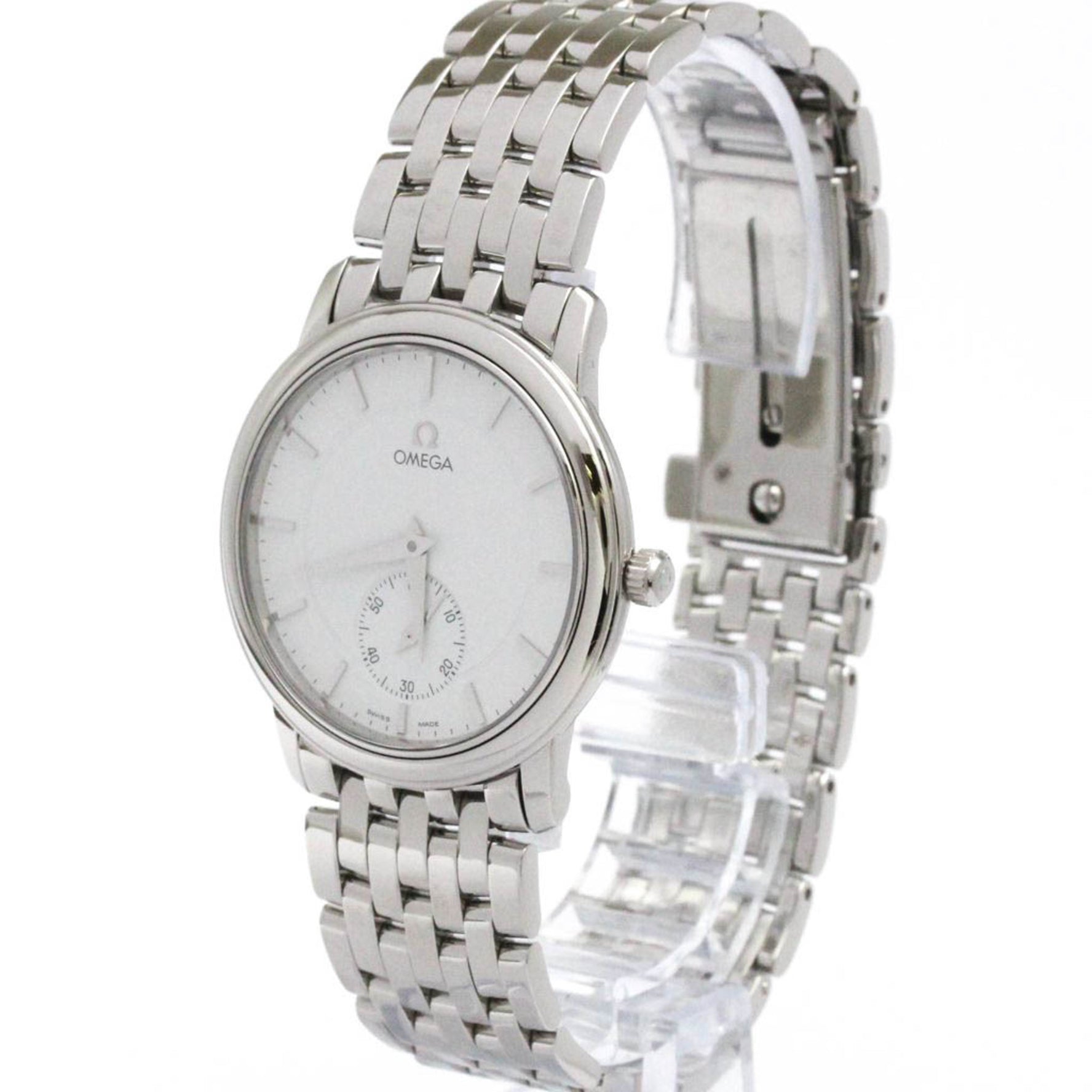 OMEGA De Ville Prestige Steel Hand-Winding Mens Watch 4520.21 Polished