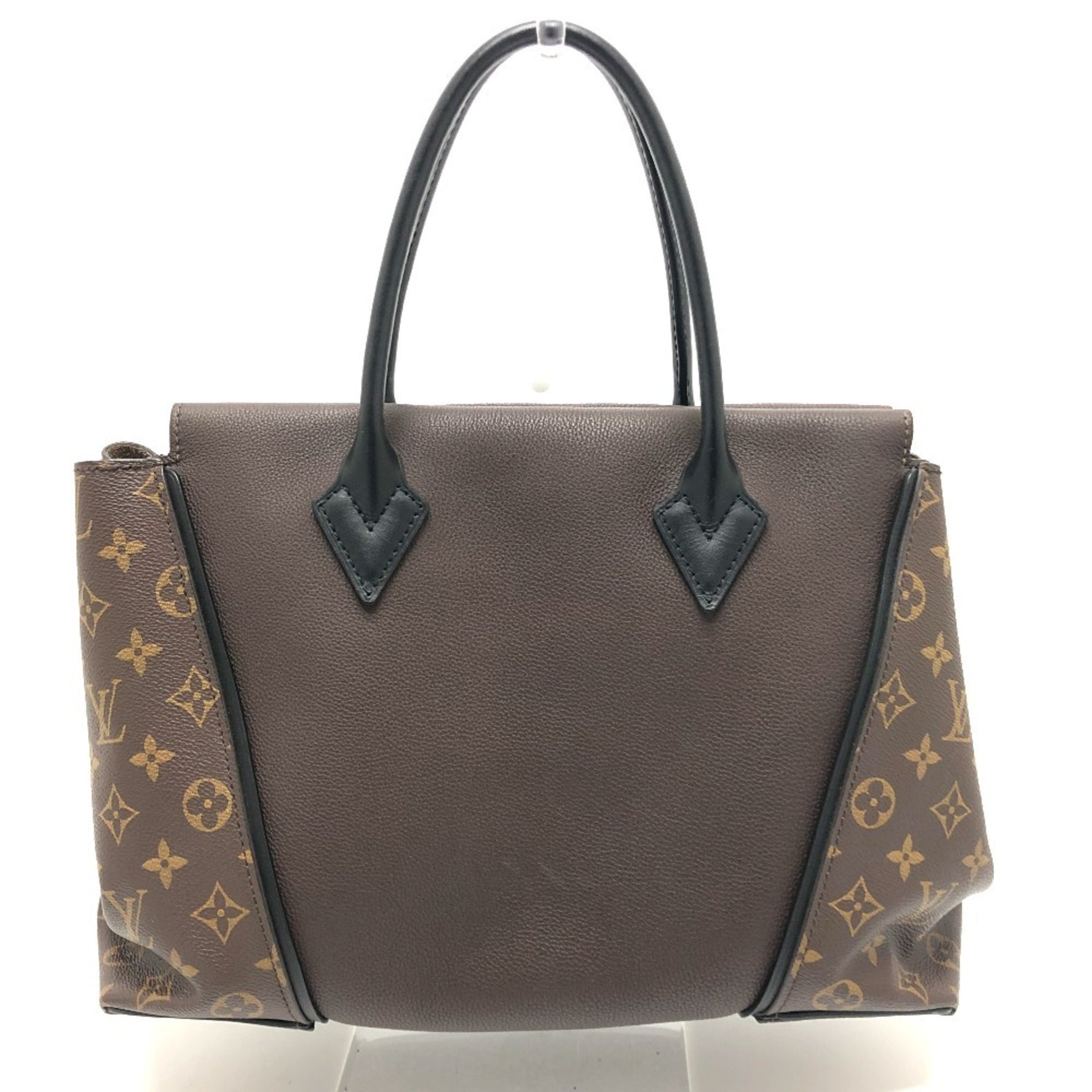Louis Vuitton Monogram Tote W PM Bag Handbag Canvas Chocolate Brown