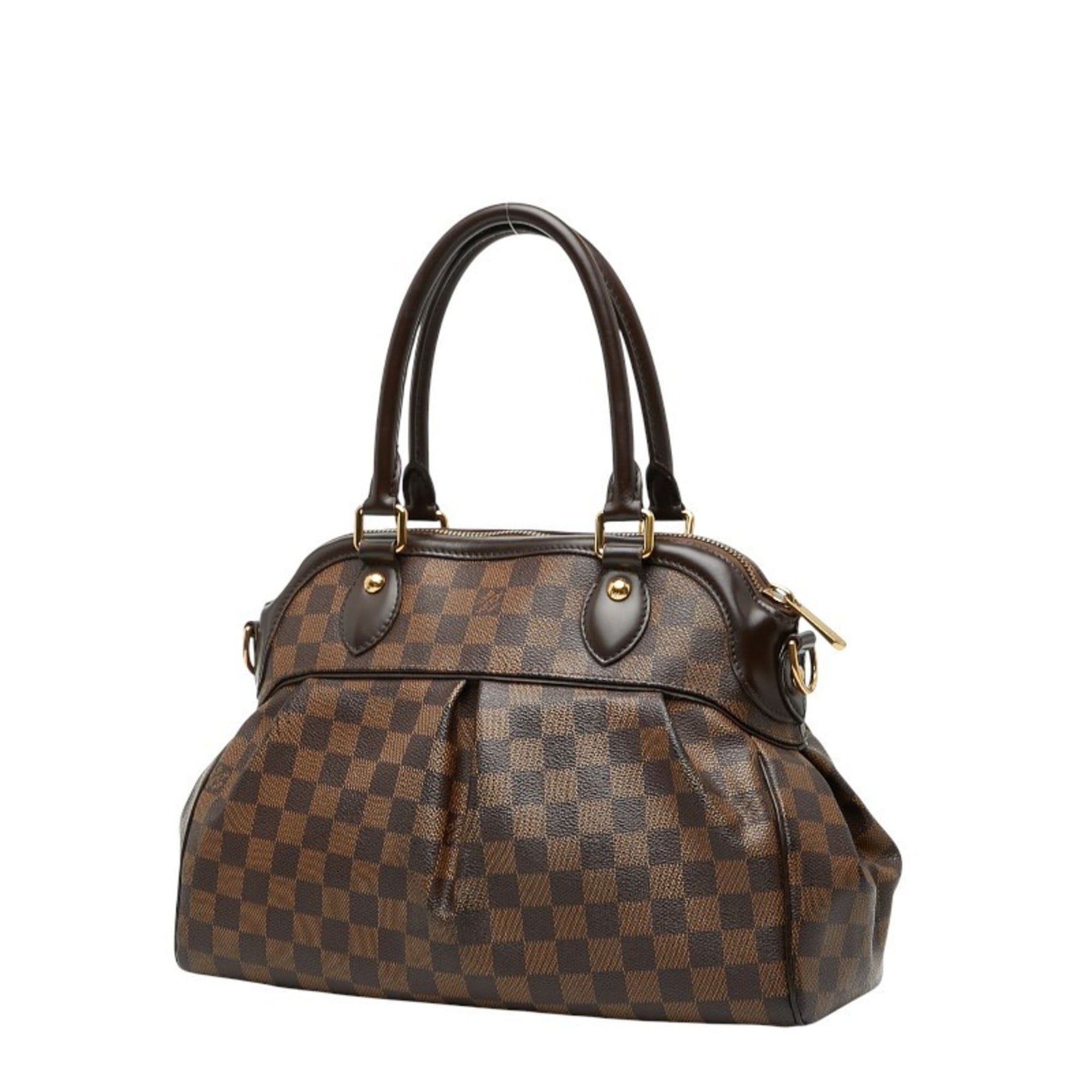 Louis Vuitton Damier Trevi PM Handbag/Shoulder Bag, Brown Leather, LOUIS VUITTON