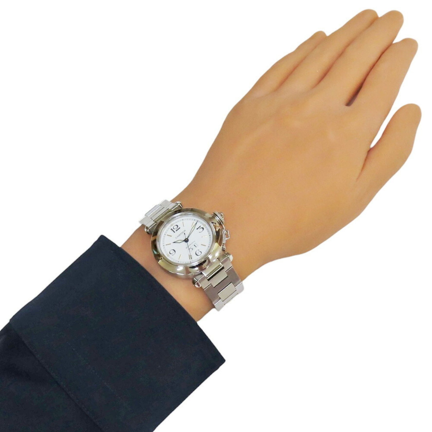 Cartier Pasha C Big Date Watch Stainless Steel 2475 Automatic Overhauled