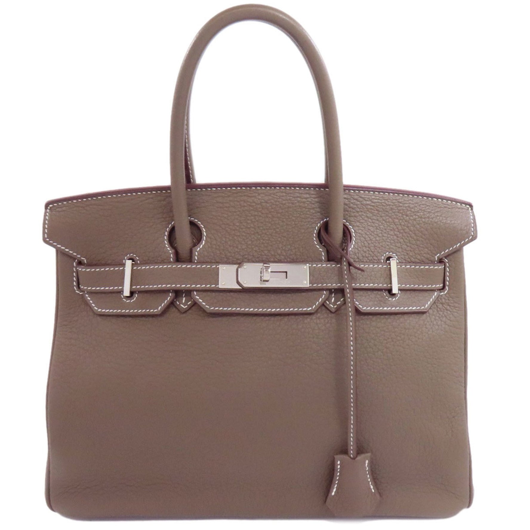 Hermes Birkin 30 Etoupe Handbag Taurillon