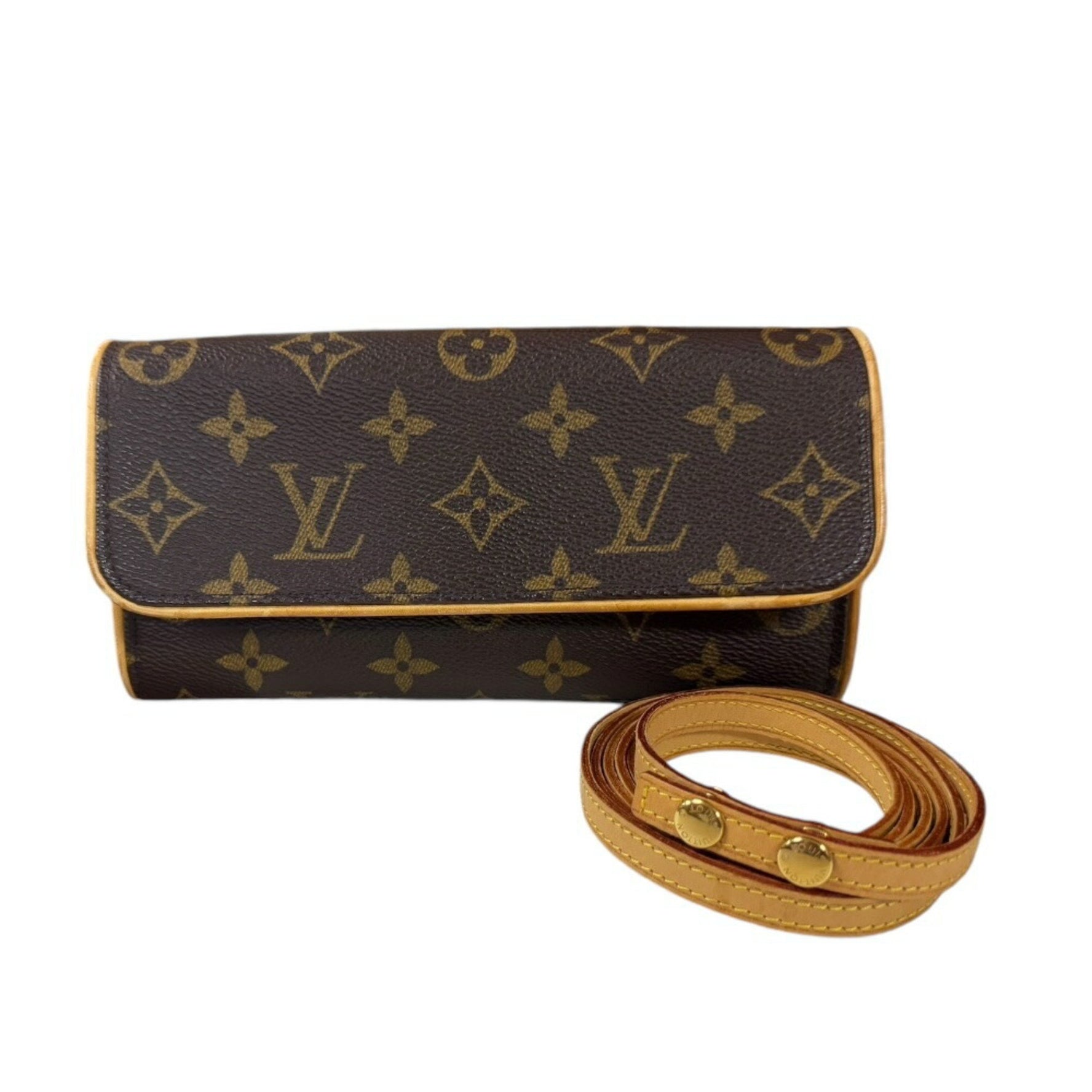 Louis Vuitton Pochette Twin PM Monogram Shoulder Bag Canvas