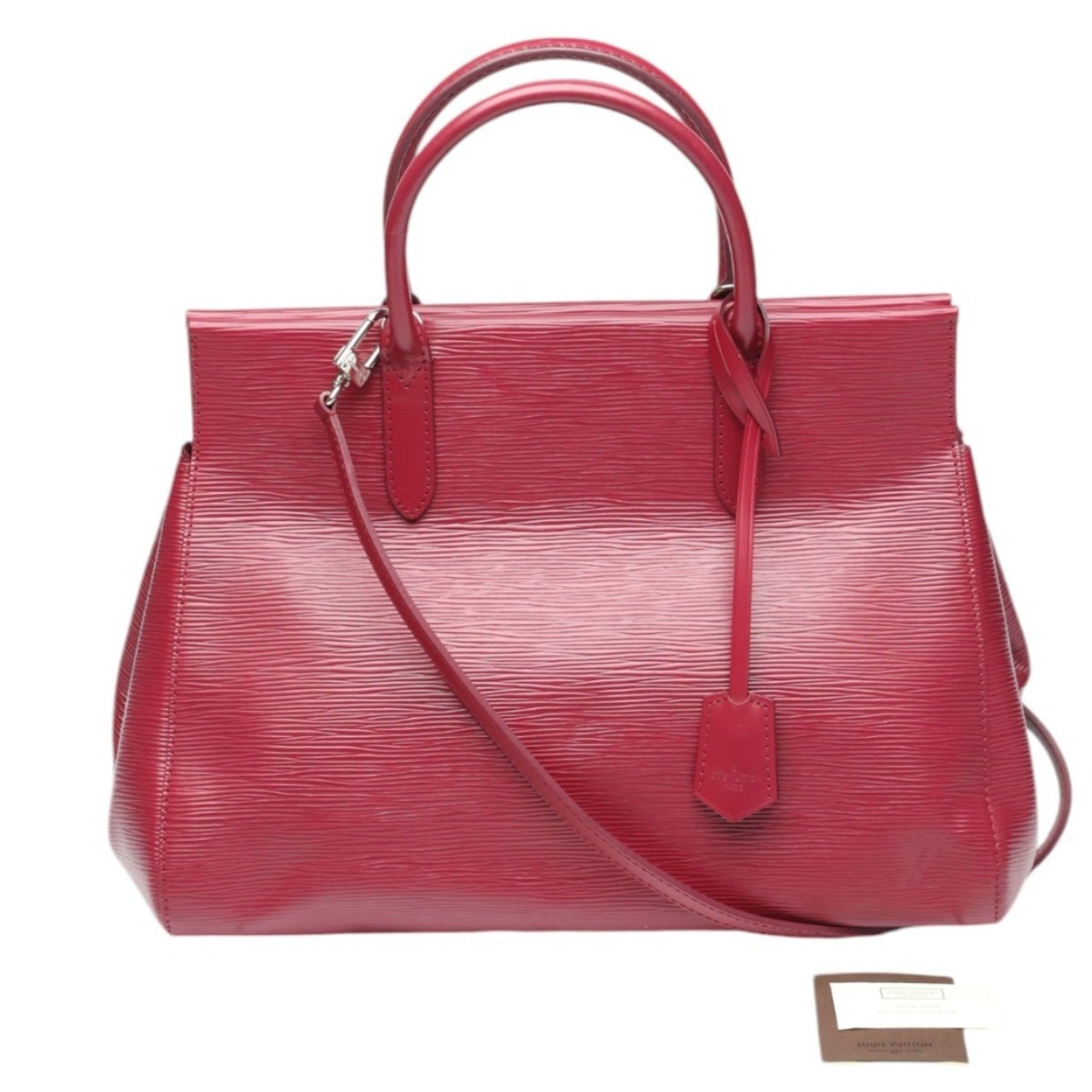 Louis Vuitton Handbag Bag Epi Marly MM Leather Fuchsia LV