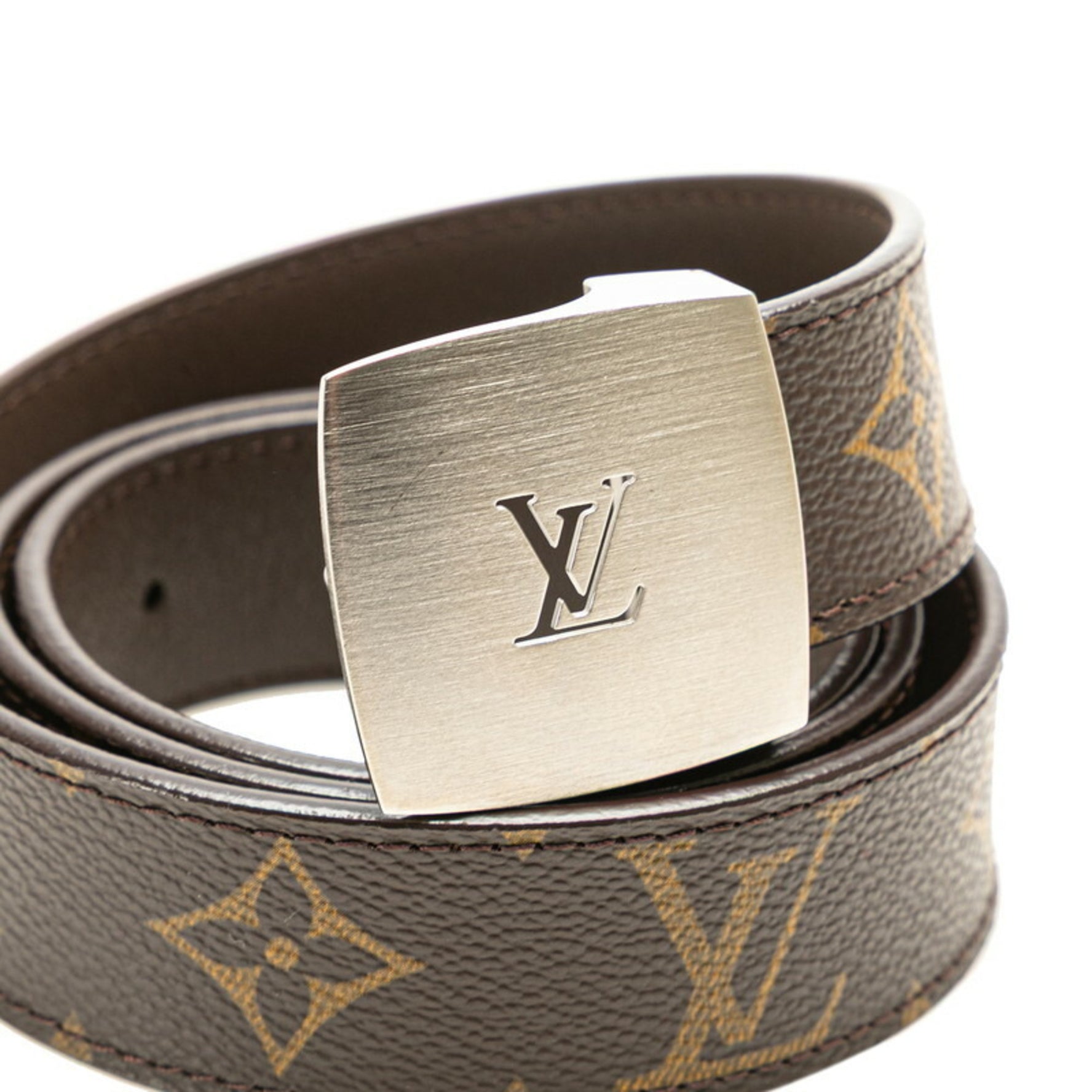 Louis Vuitton Monogram Santur LV Cut Belt Size: 80/32 PVC Leather