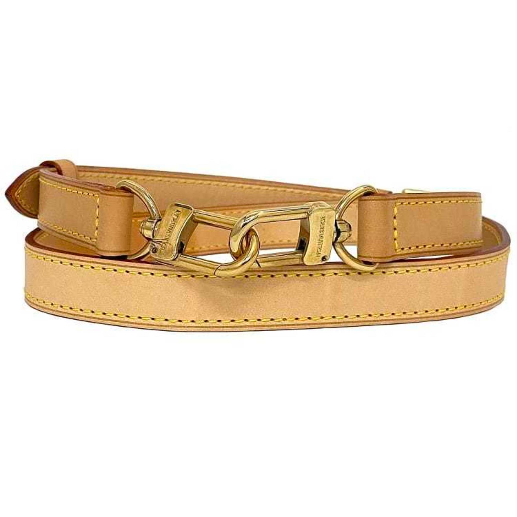 Louis Vuitton Shoulder Strap Gold Tanned Leather GP LOUIS VUTTON For Bag Noh Retrofit LV Adjuster Ladies Men's