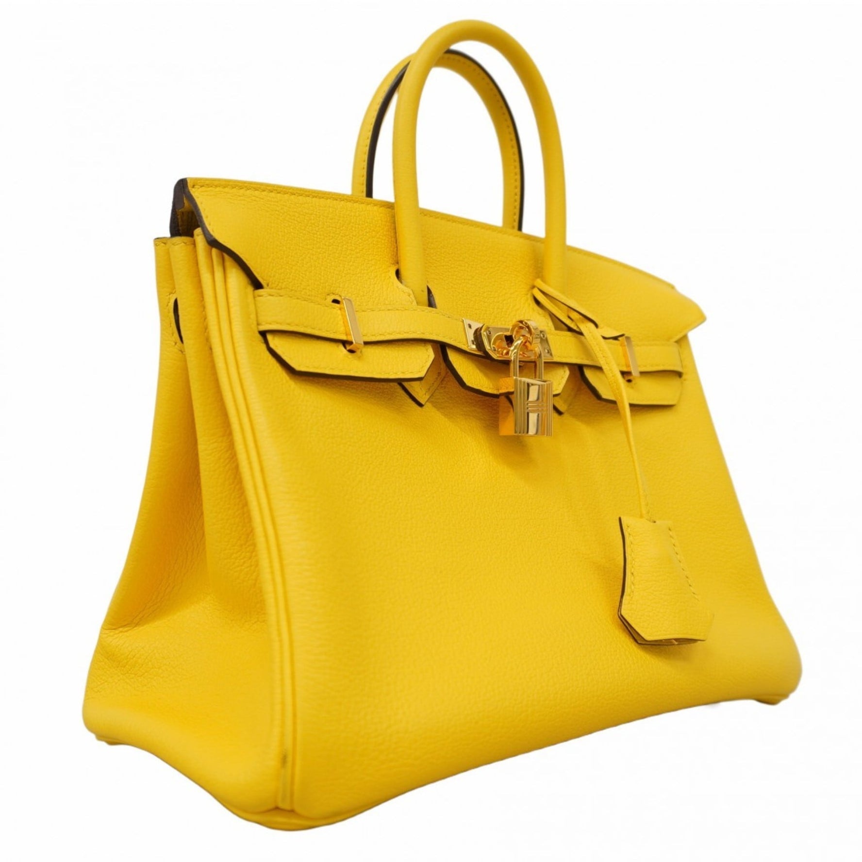 Hermes Hermès Birkin 25 Handbag in Taurillon Nobillo with Jaune-Naples D Stamp for Women