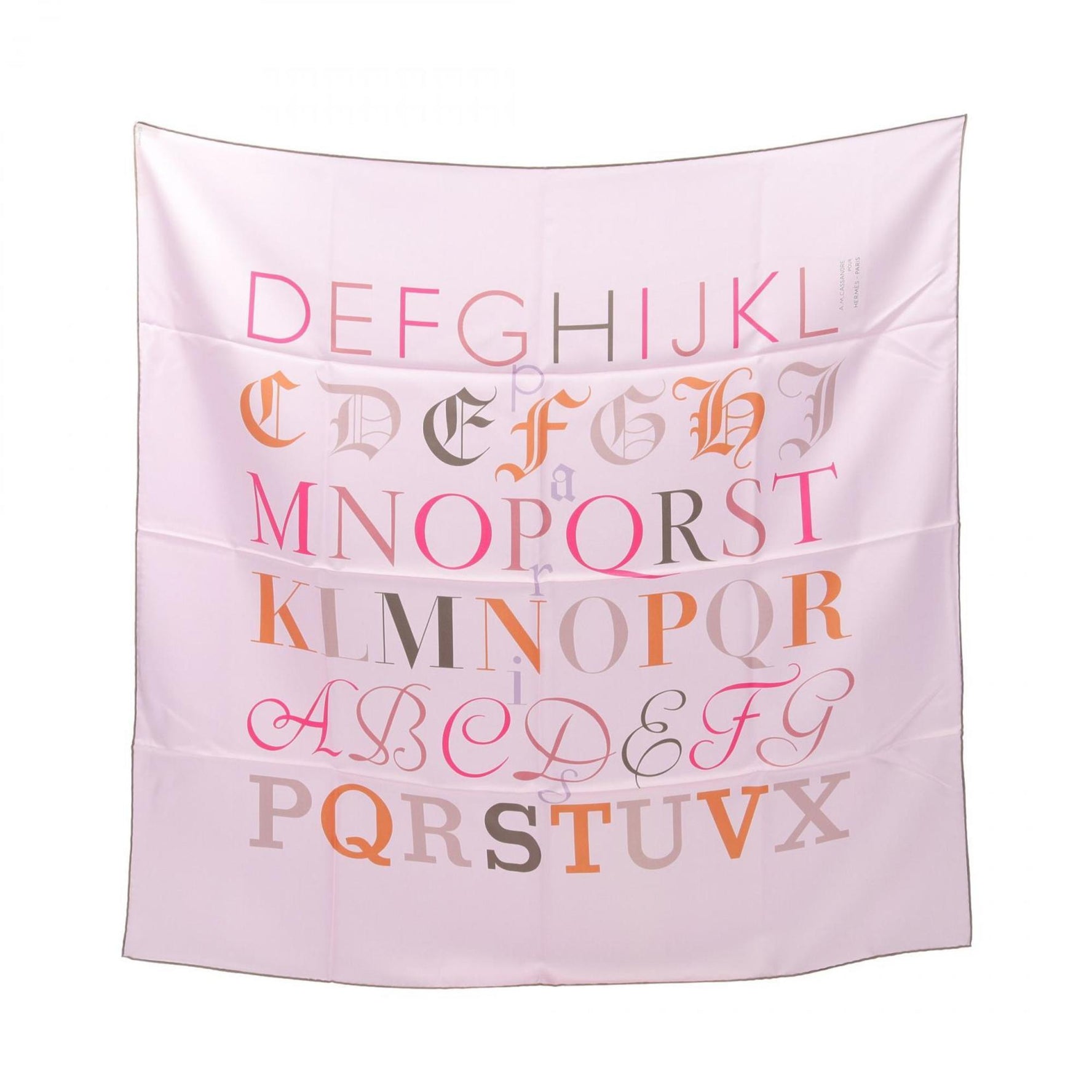 Hermes Hermès Carré 90 A.M. Cassandre Silk Scarf in Purple Multicolor