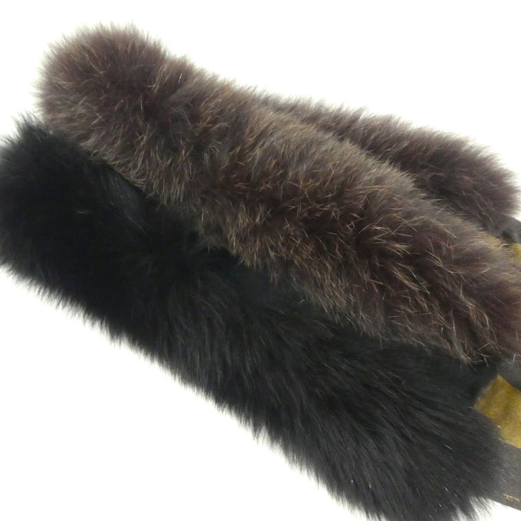 FENDI scarf, fox, rabbit fur, silk