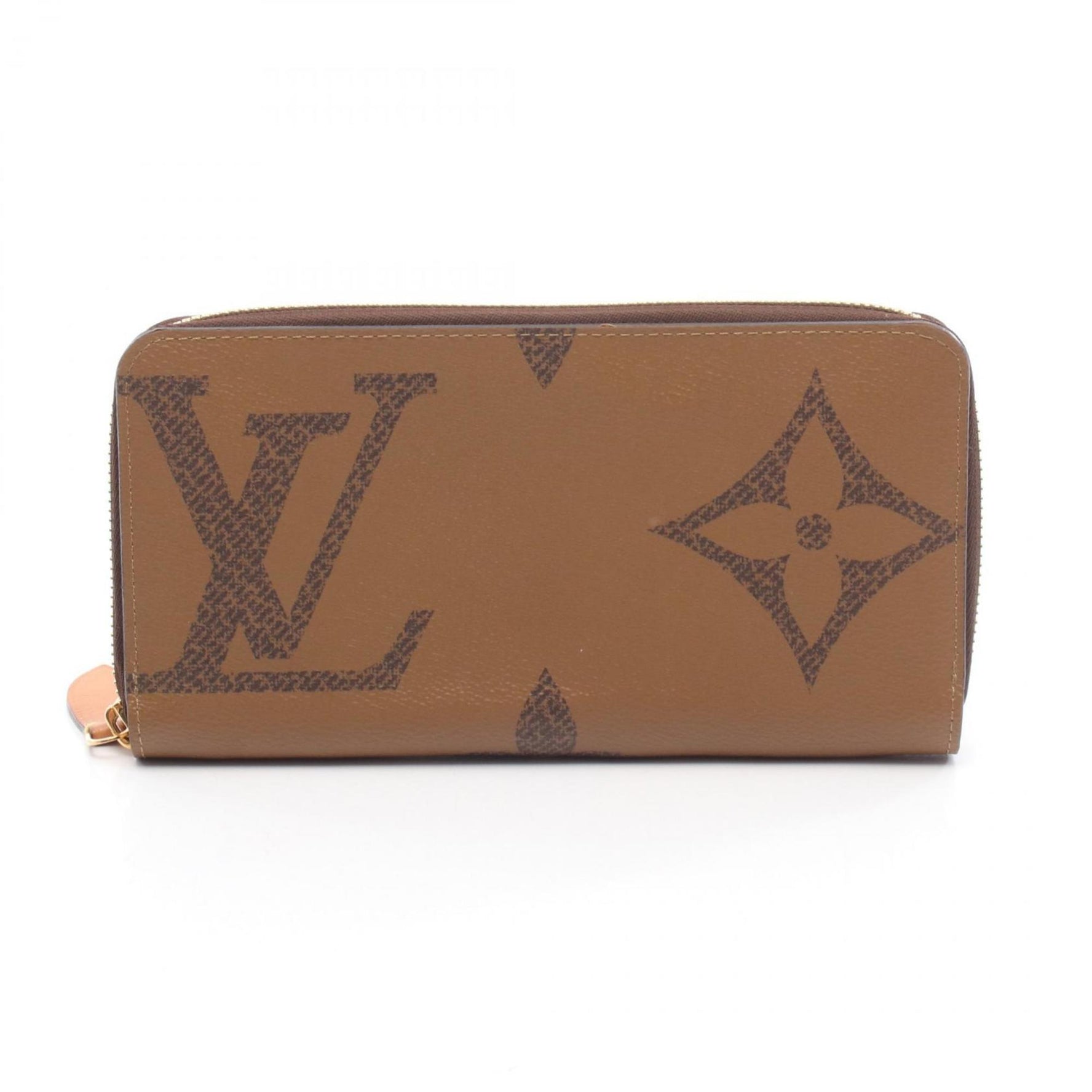 Louis Vuitton Zippy Wallet, Round Long Leather, Monogram Giant Reverse