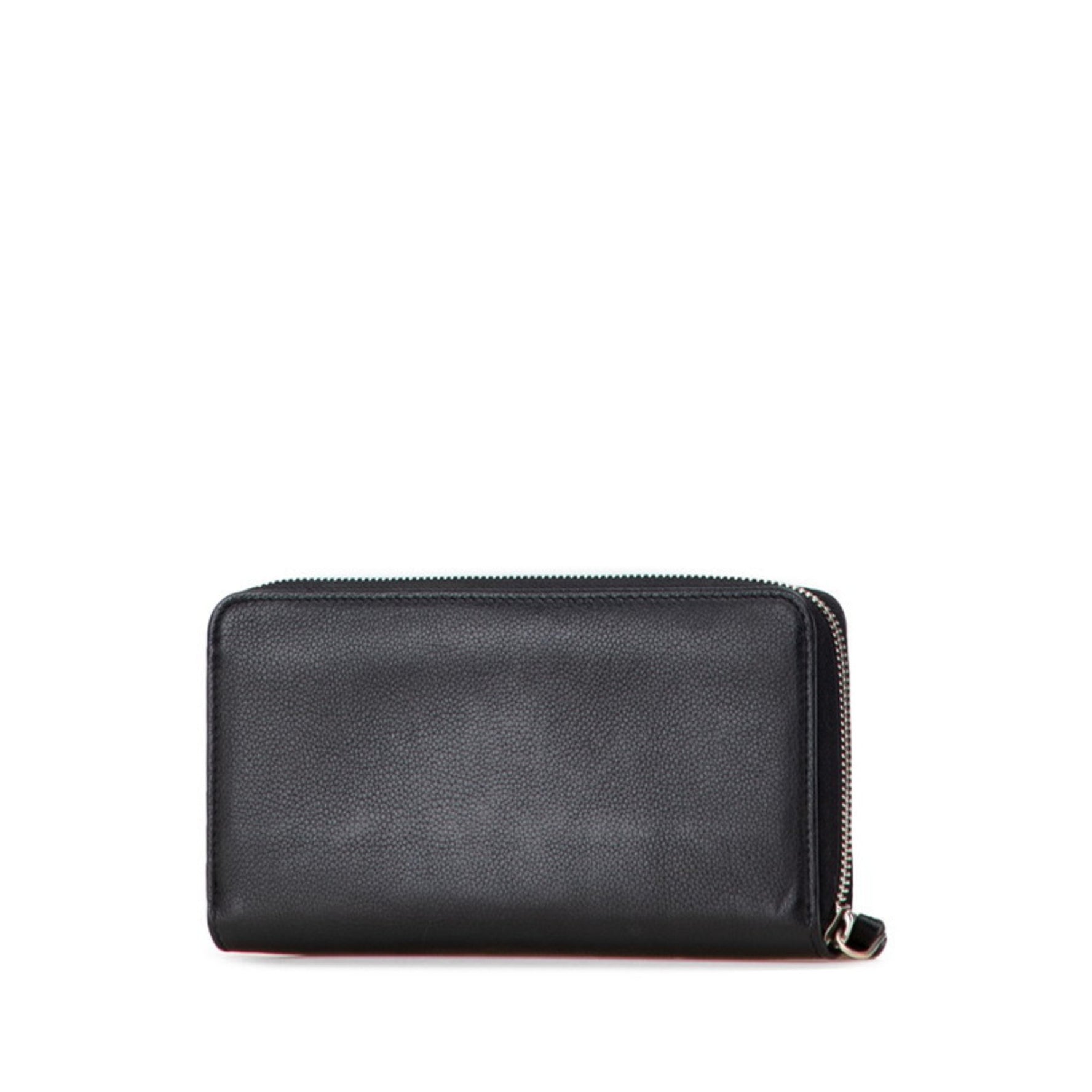 Louis Vuitton Zippy Lockme Round Zip Long Wallet Noir Black Leather LOUIS VUITTON