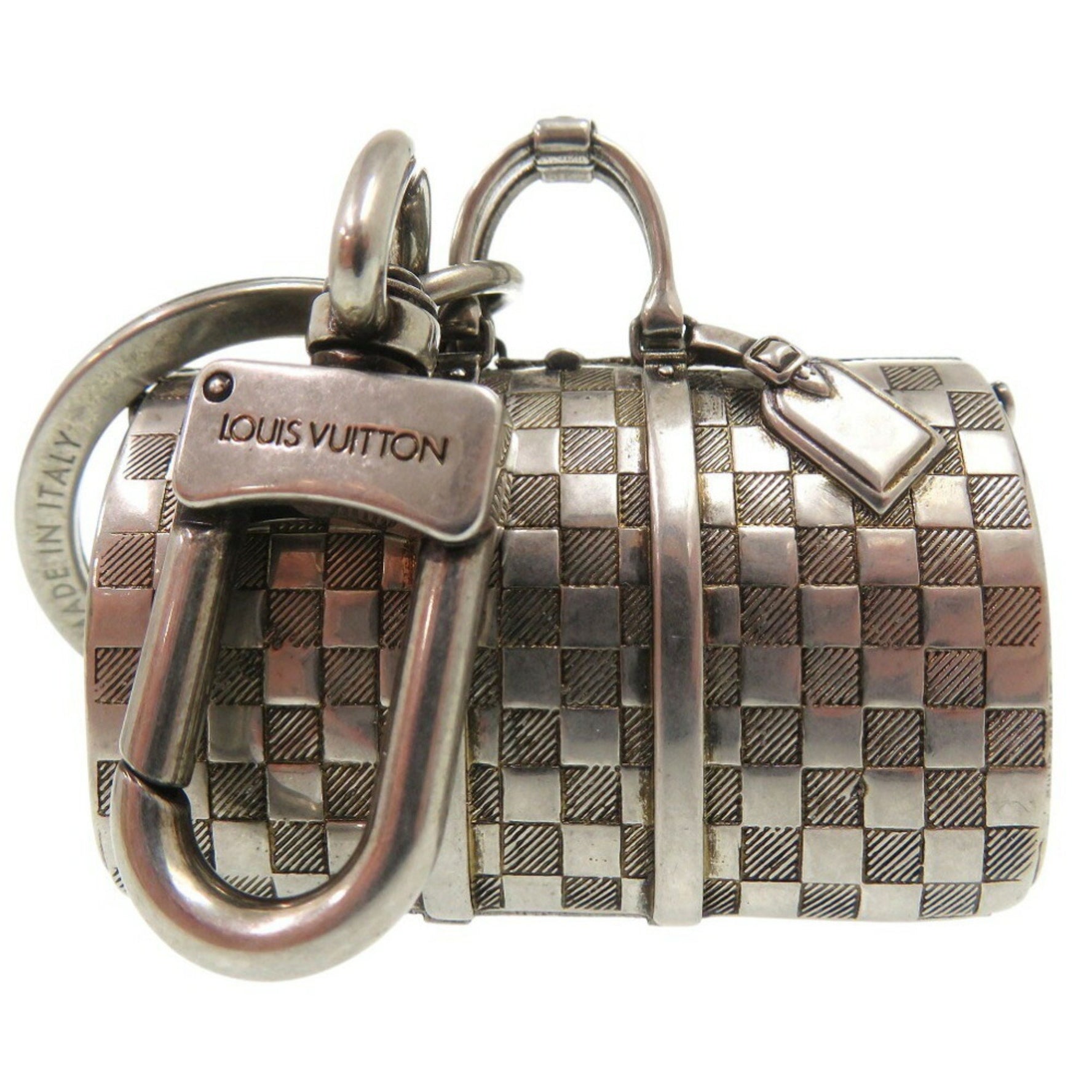 Louis Vuitton The Keepall Charm Damier Keychain Metal 1158