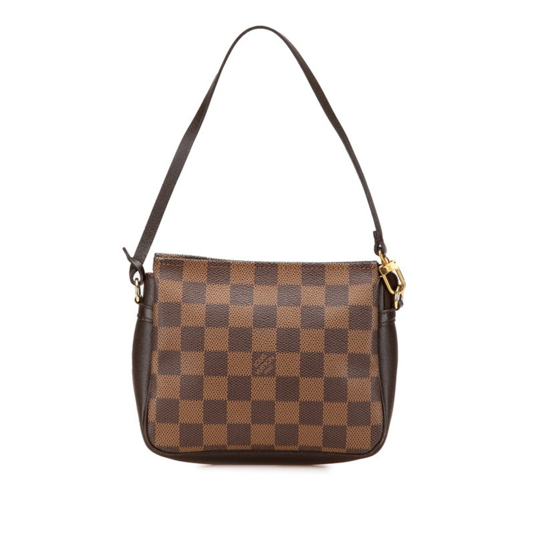 Louis Vuitton Damier Truss Makeup Pouch Brown PVC Leather