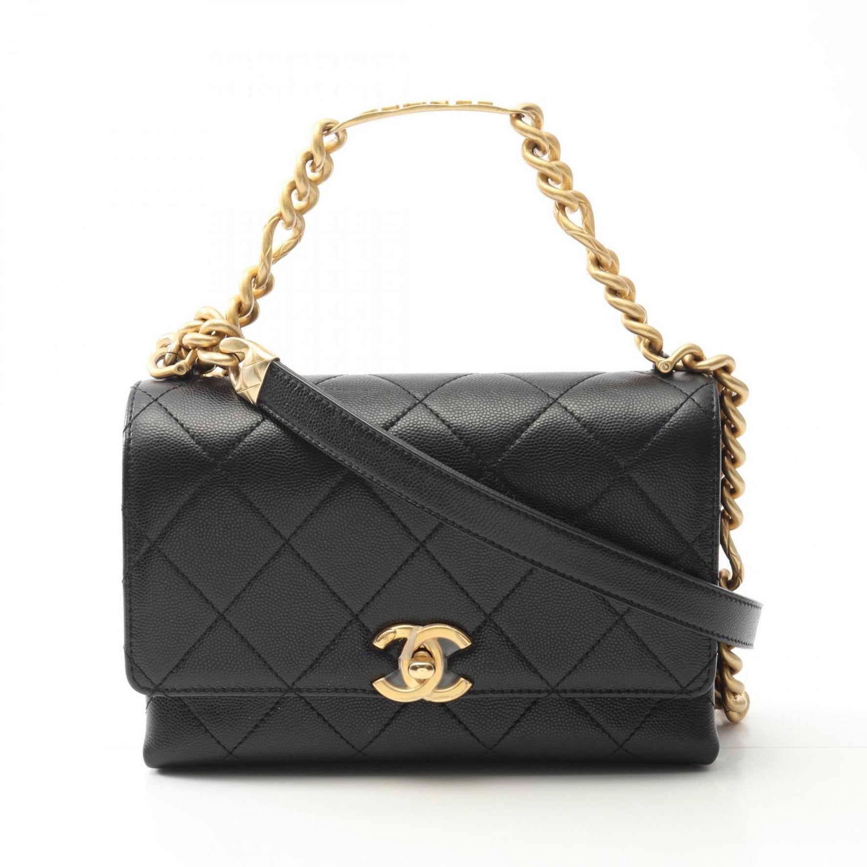 CHANEL Matelasse Shoulder Bag, Calfskin Leather