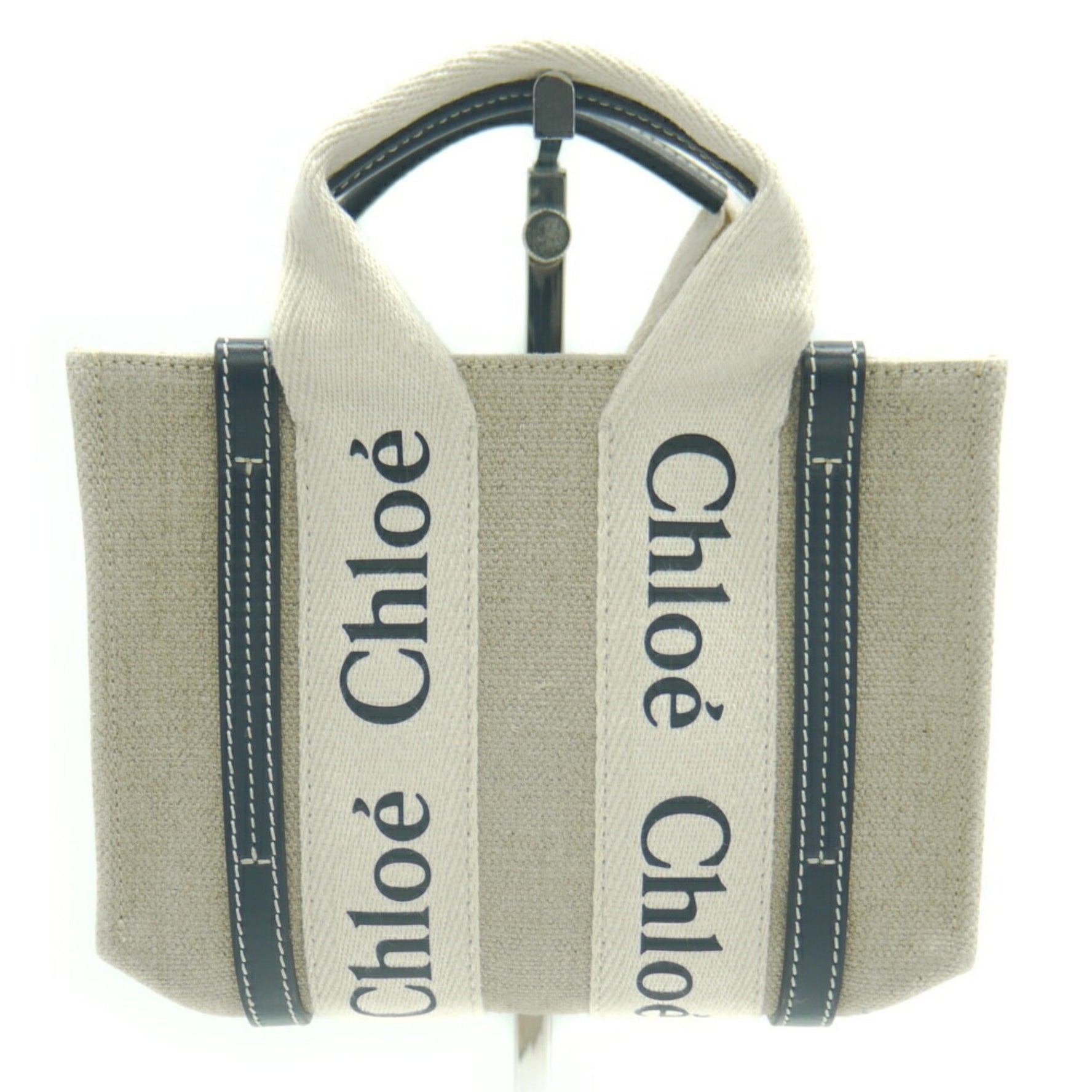 Chloé Chloe Woody Shoulder Bag Tote Beige