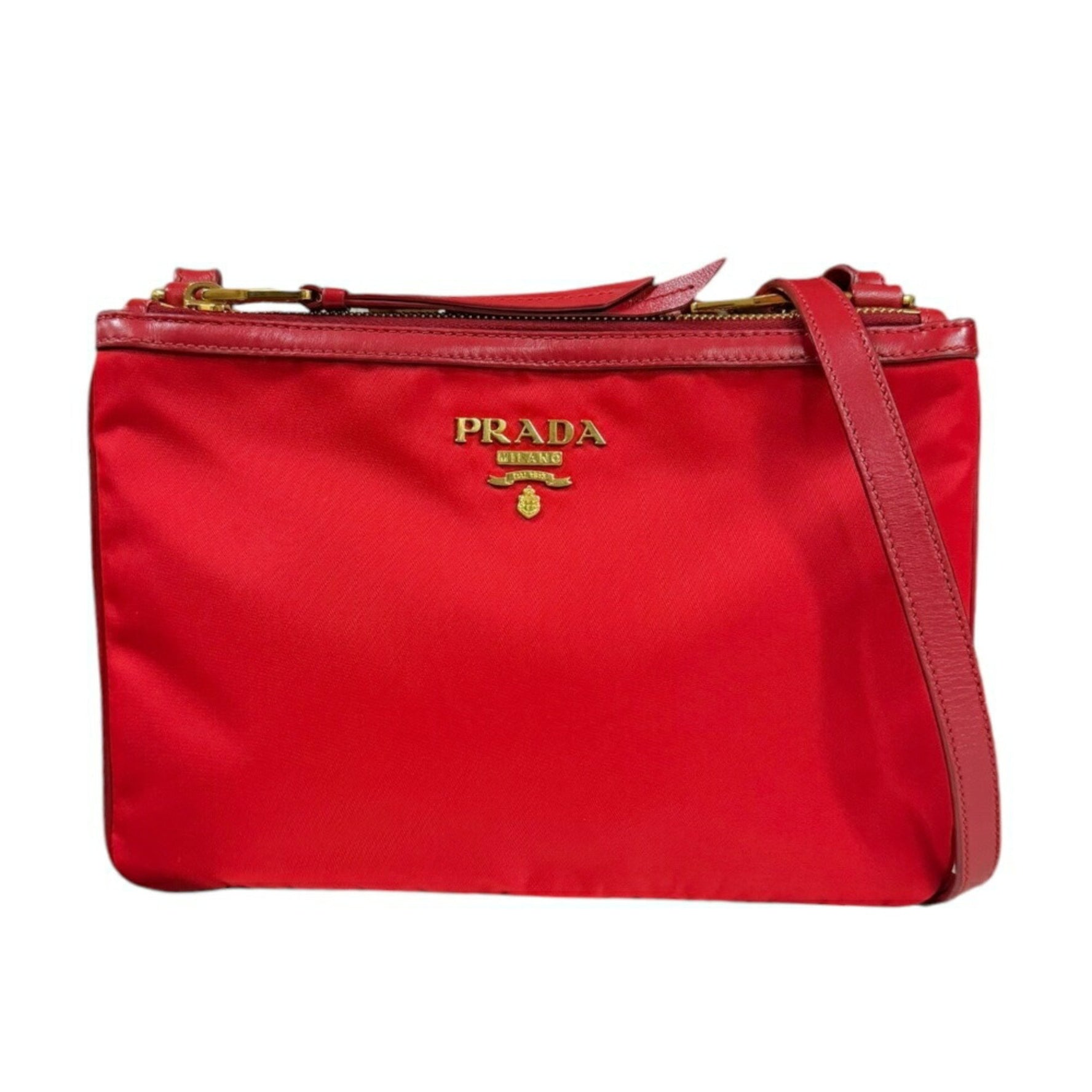 Prada Shoulder Bag Nylon Red