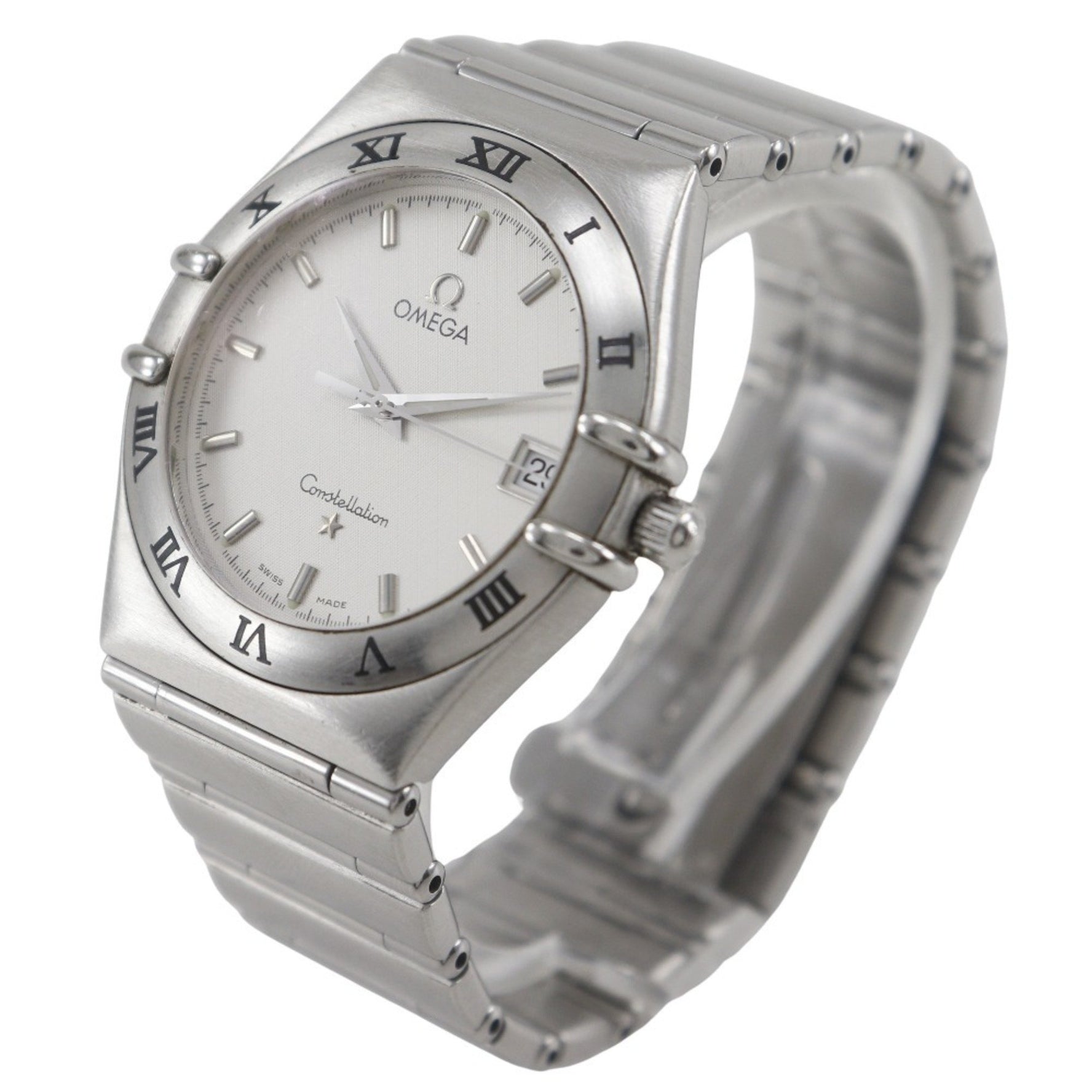 Omega Constellation Watch 1512.30 Stainless Steel Quartz Analog Display White Dial