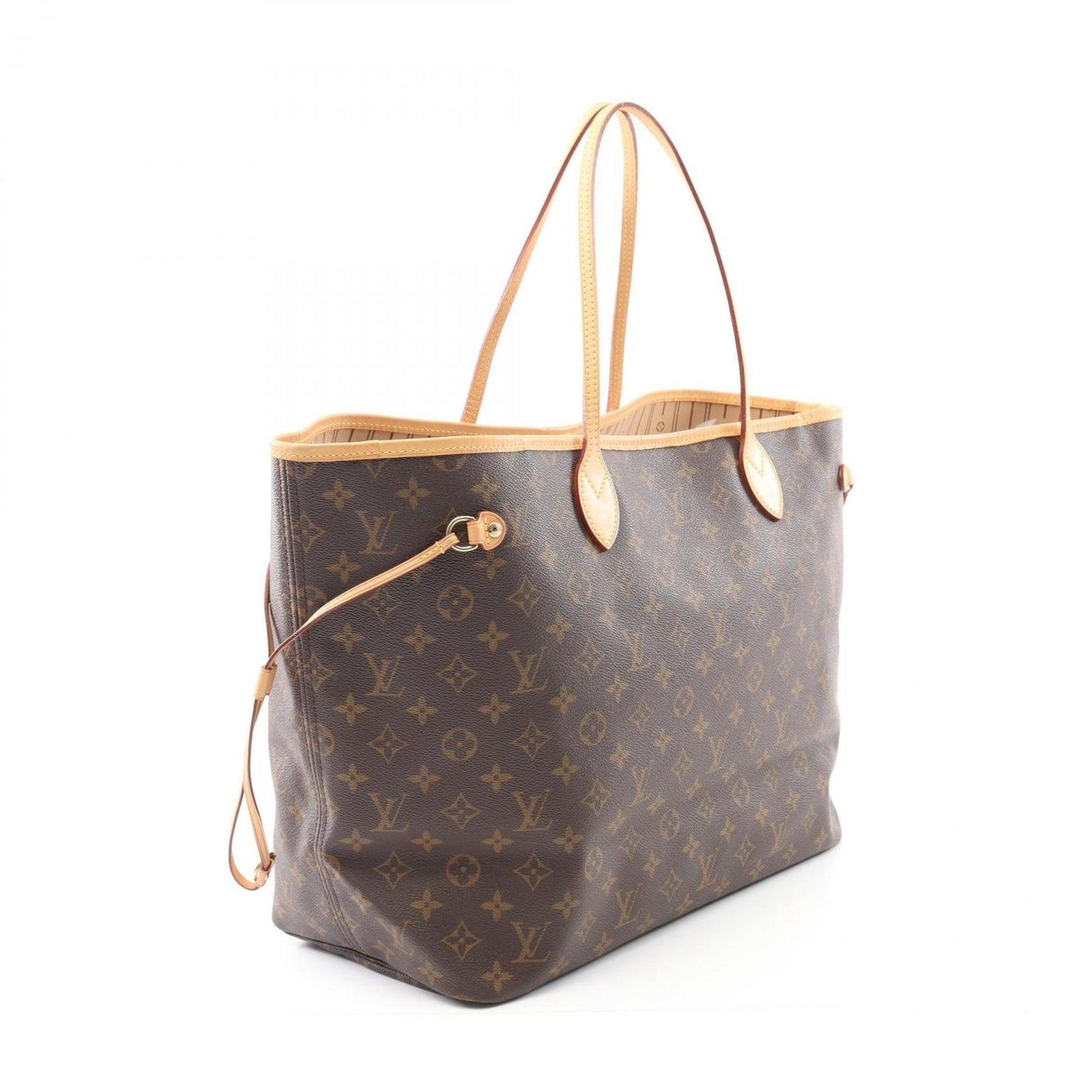Louis Vuitton Neverfull GM Tote Bag, Coated Canvas and Leather, Monogram, Brown