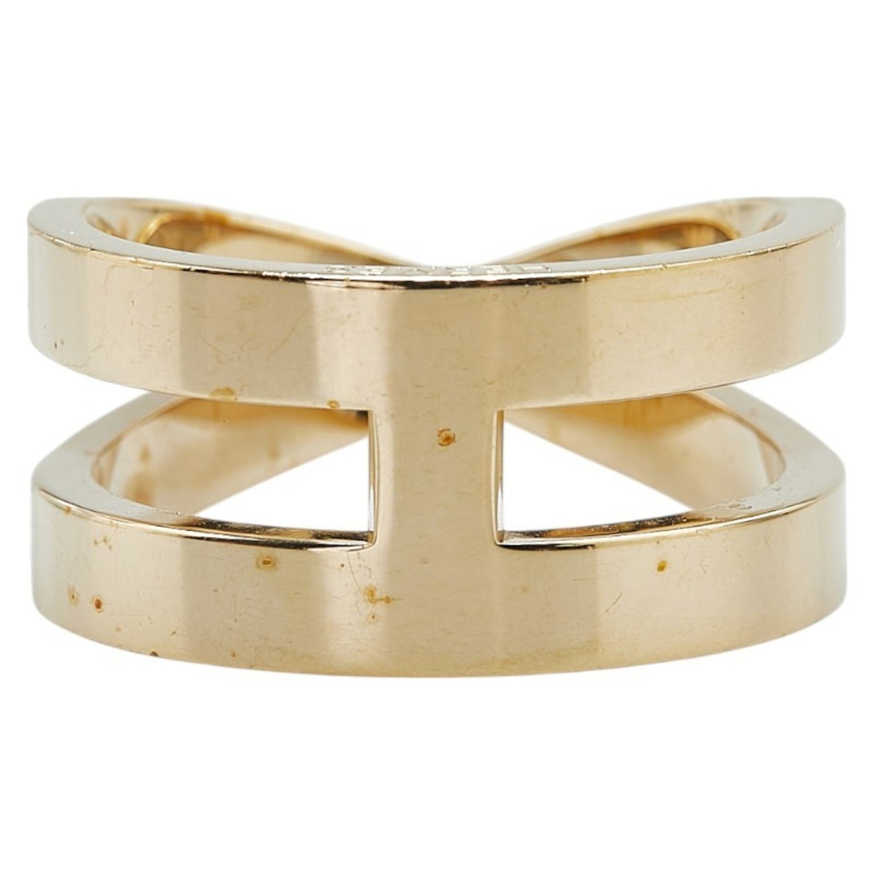 Hermes Ribbon Scarf Ring Plated