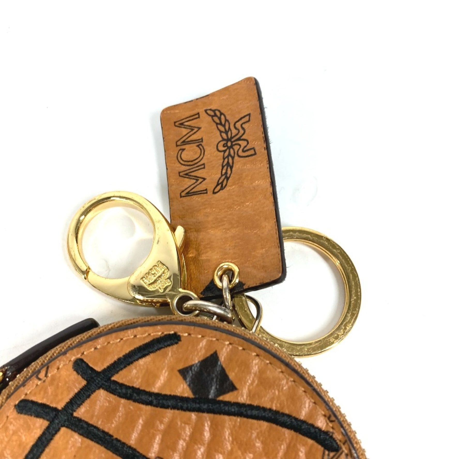MCM PUMA Anniversary Collaboration Ball-shaped Basketball Purse Wallet Wallet/Coin Case Leather Men's Brown