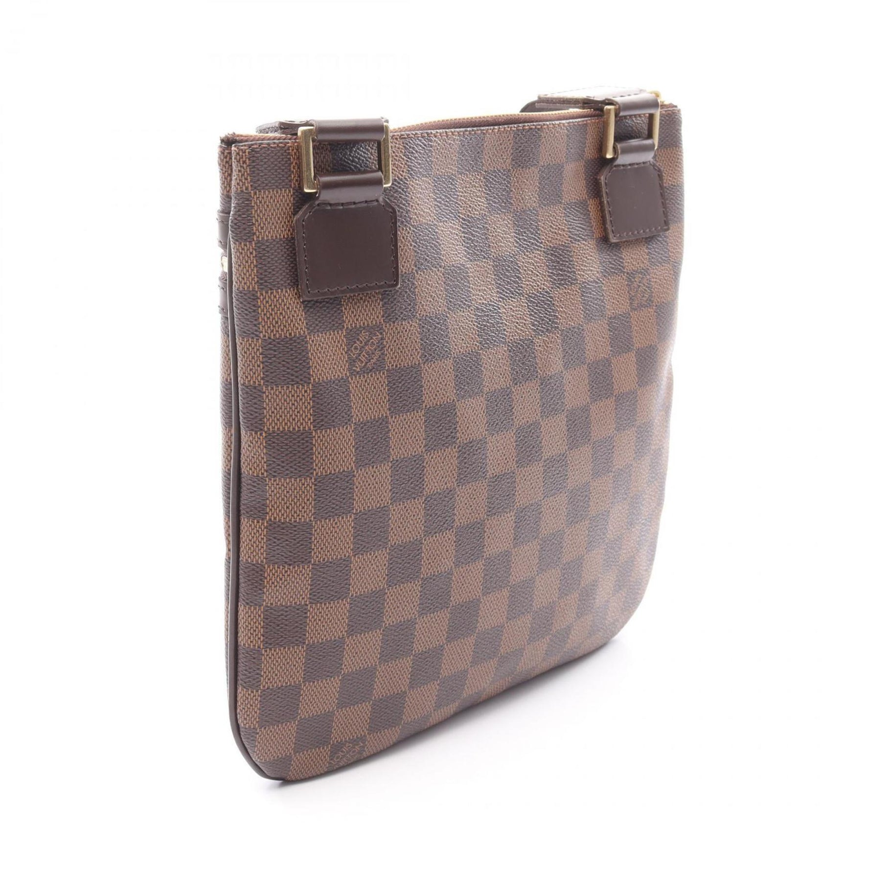 Louis Vuitton Bosphore Pochette Shoulder Bag in Coated Canvas and Leather with Damier Finish, Brown