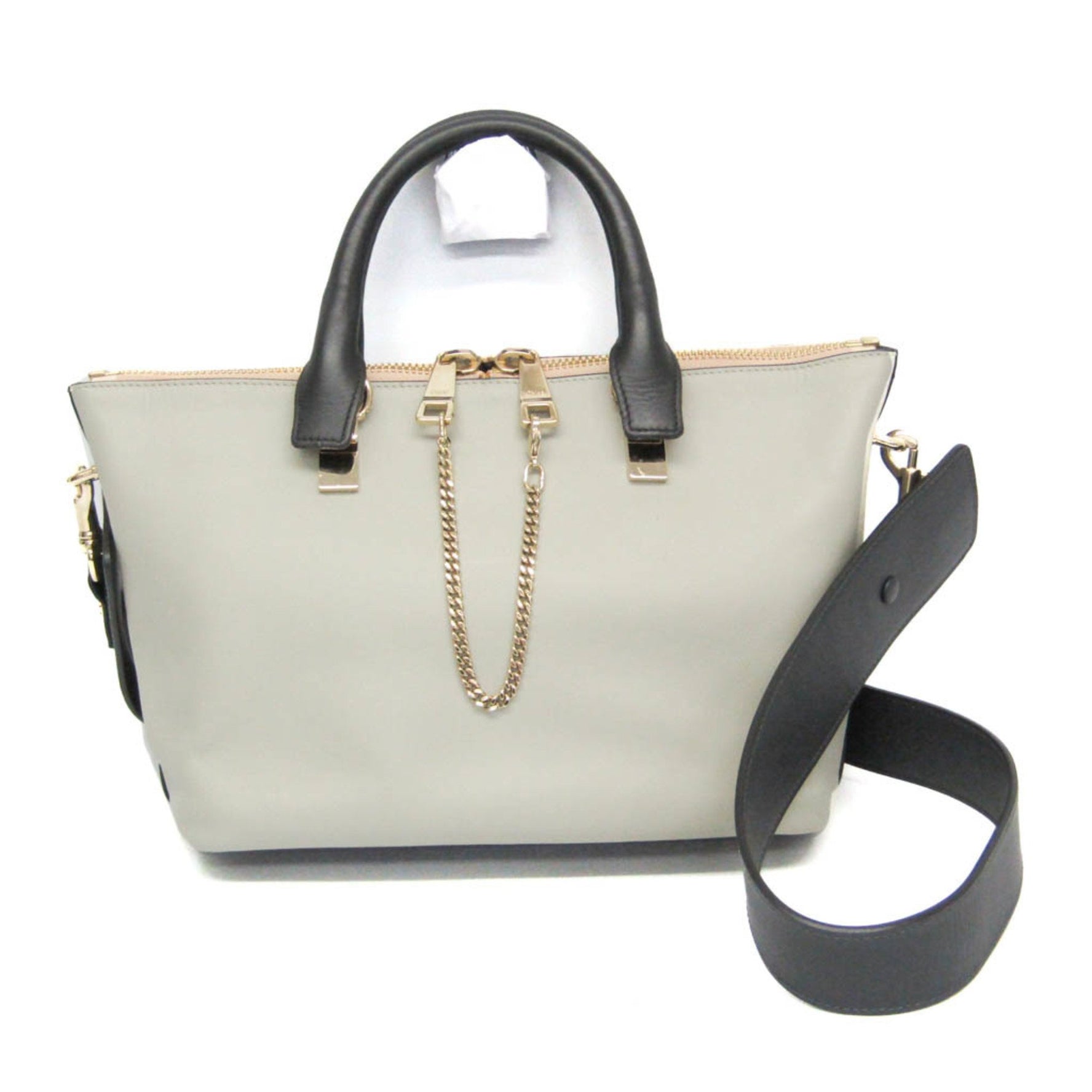 Chloé Baylee Leather Handbag,Shoulder Bag Black,Dark Gray,Light Gray