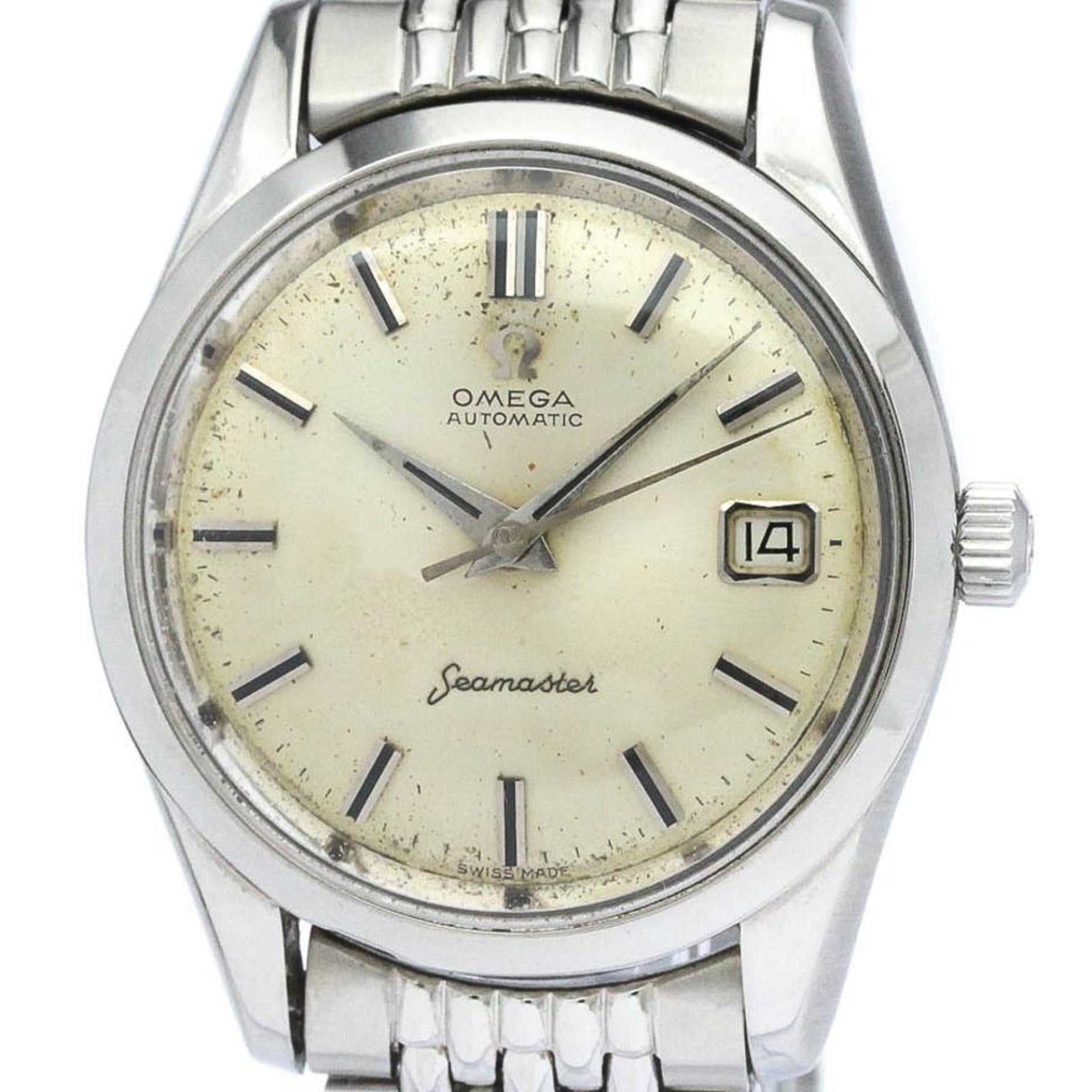 Vintage OMEGA Seamaster Date Cal 503 Rice Bracelet Steel Watch