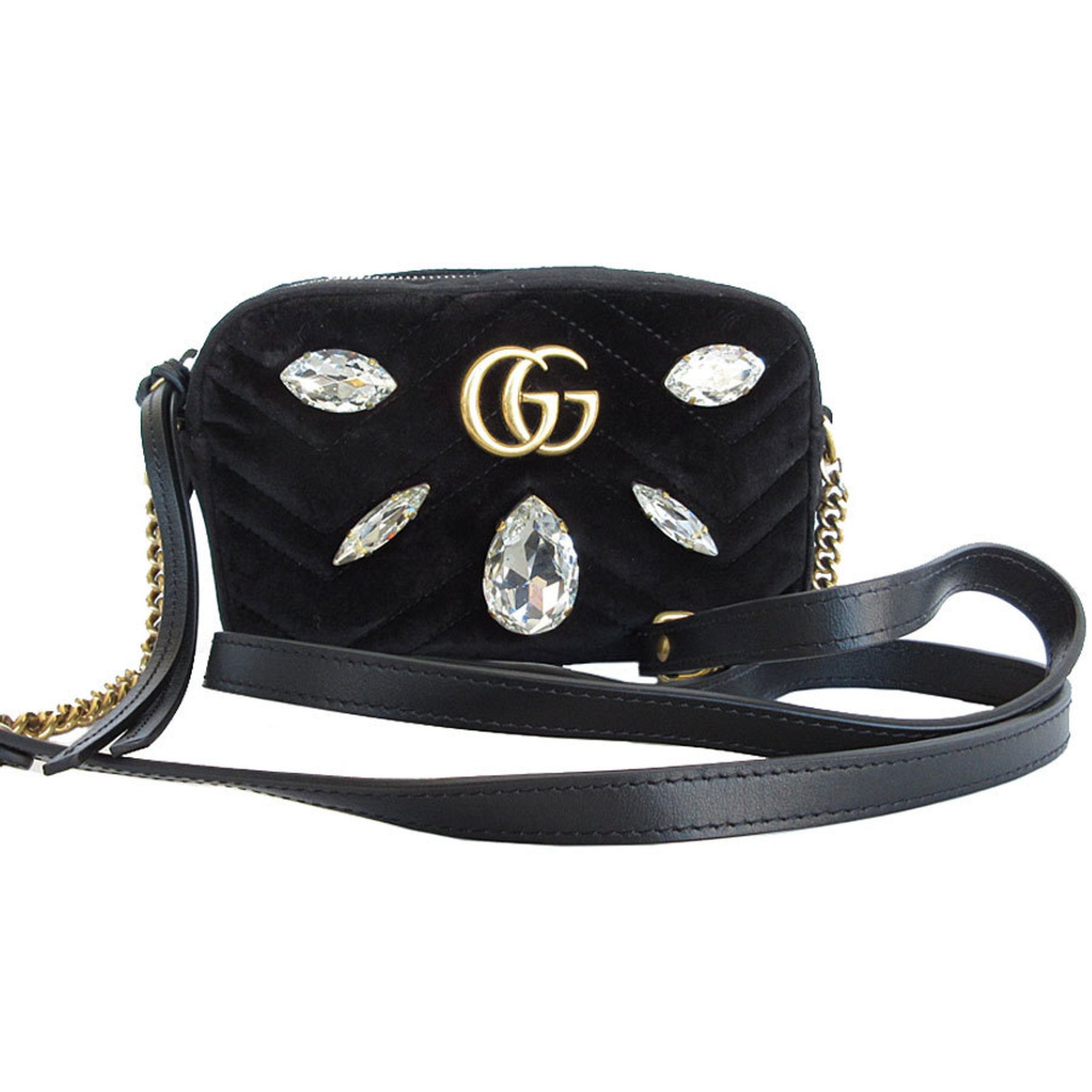 GUCCI Shoulder Bag GG Marmont Velvet
