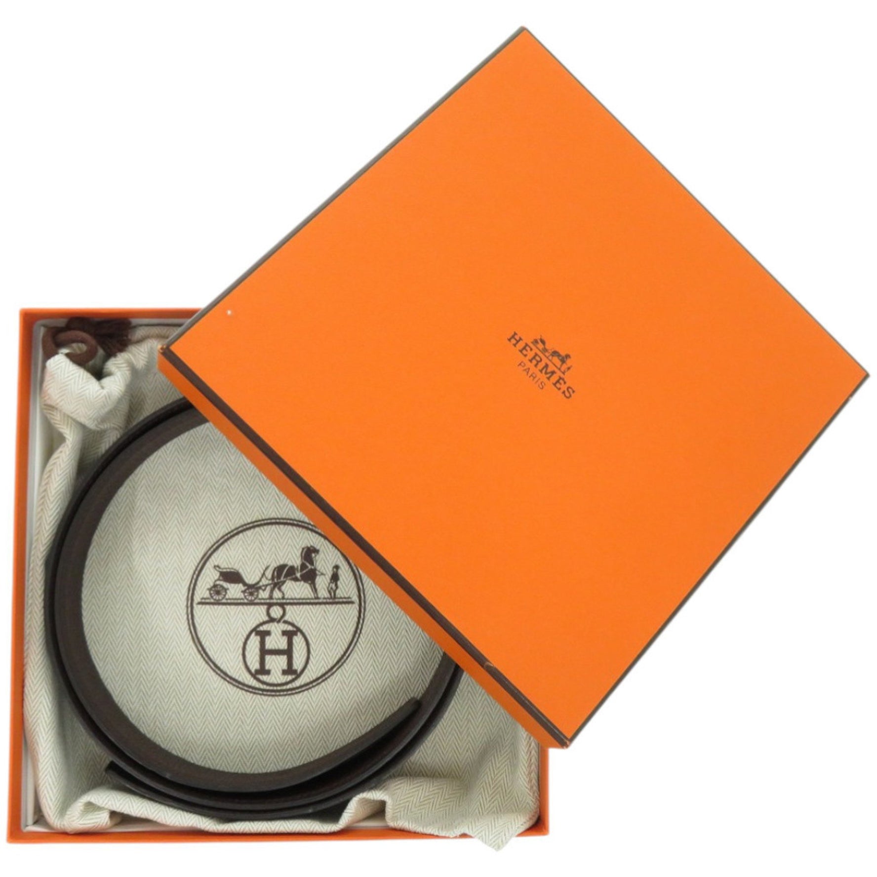 Hermes Leather Belt, Size 90, U Stamp