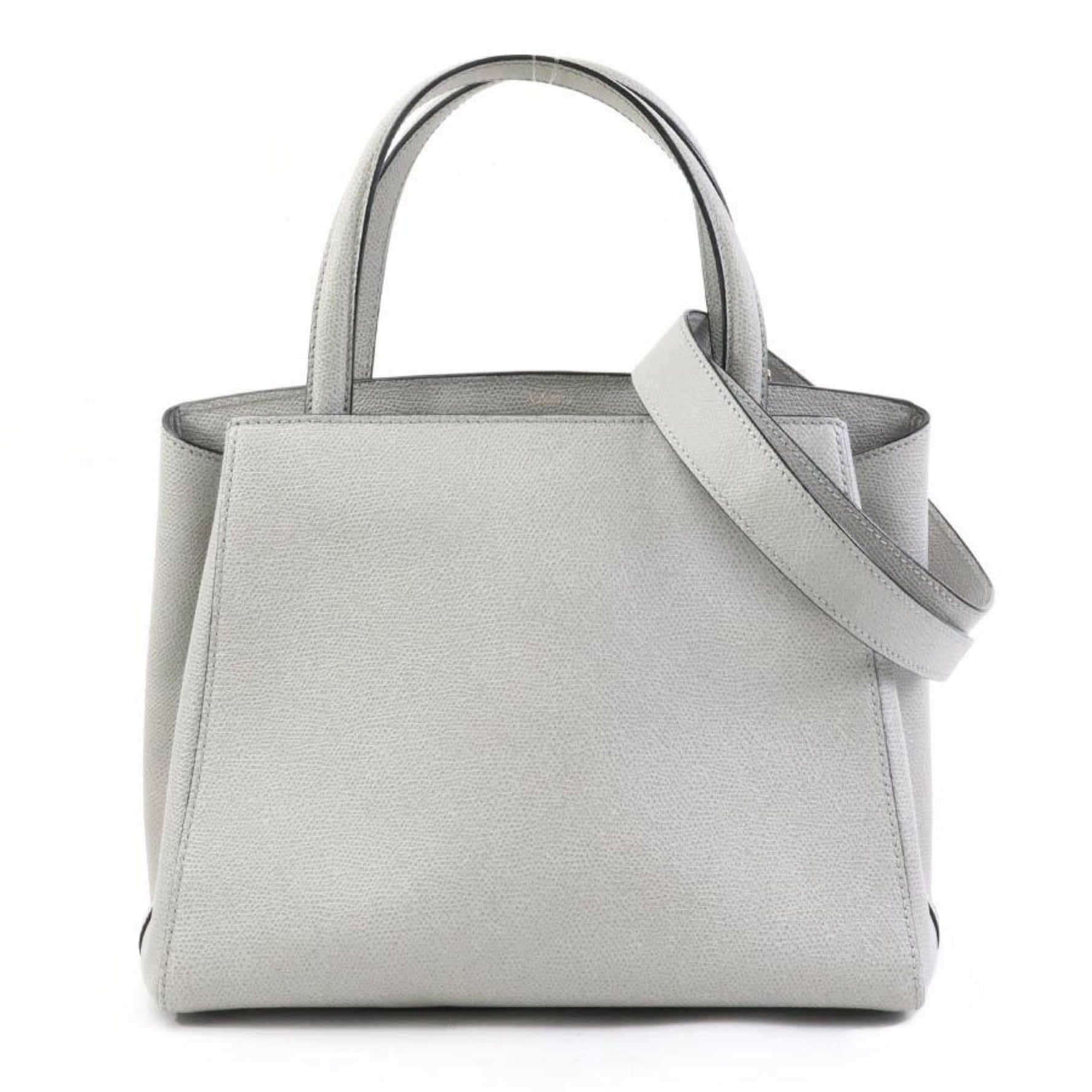 Valextra Handbag Shoulder Bag Triennale Leather Grey