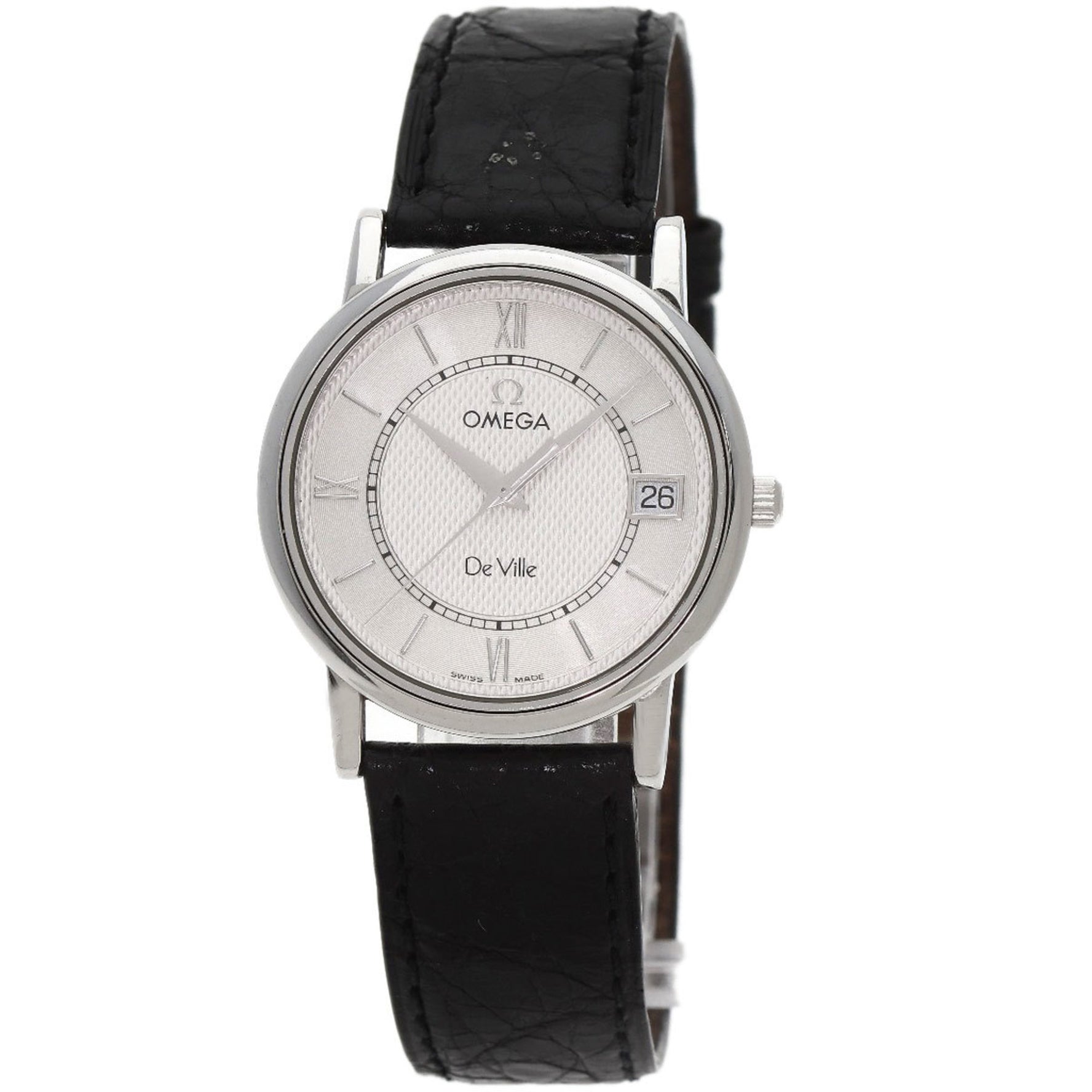 OMEGA 7814.31 Deville Prestige Watch Stainless Steel Leather