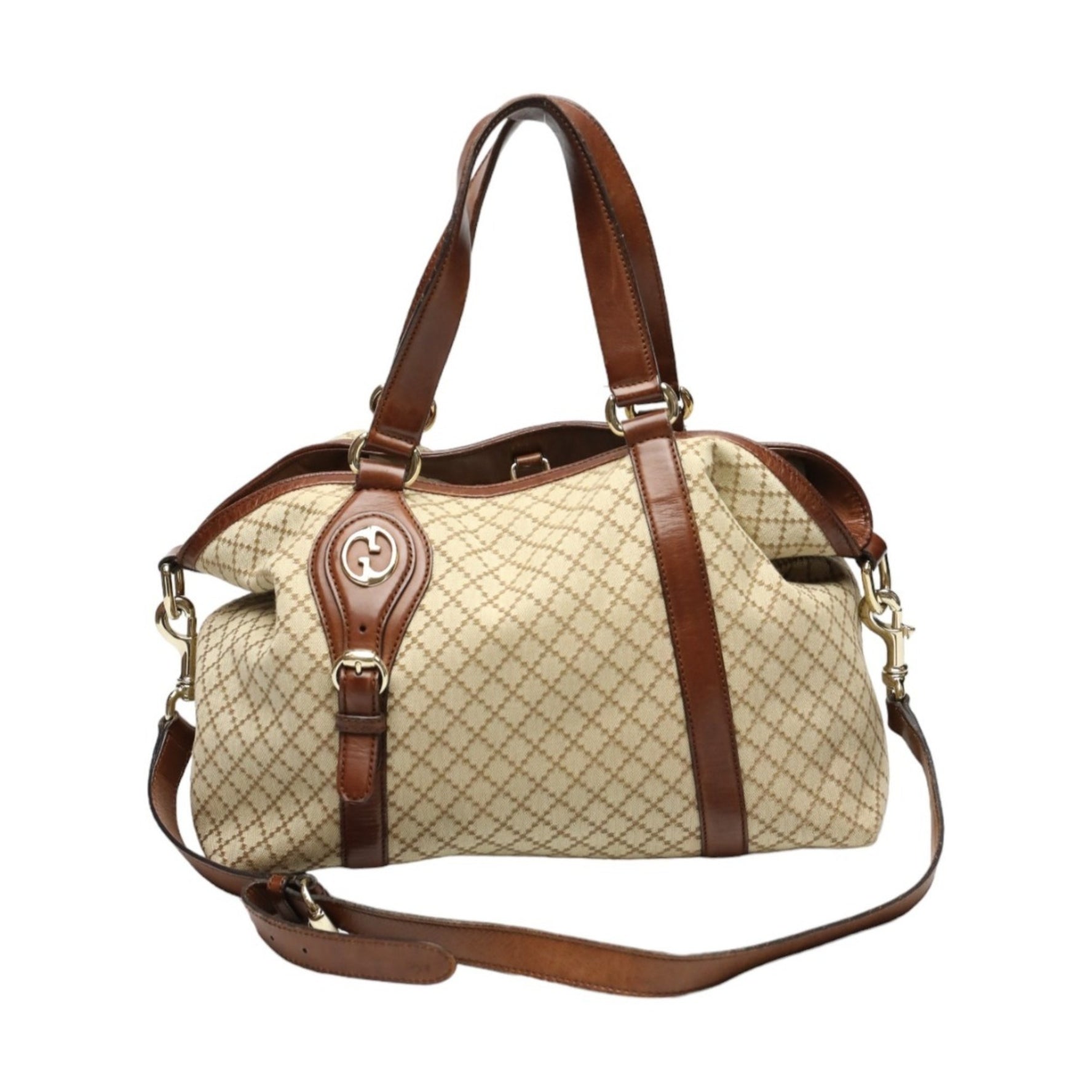 GUCCI Tote Bag Shoulder Diamante Canvas