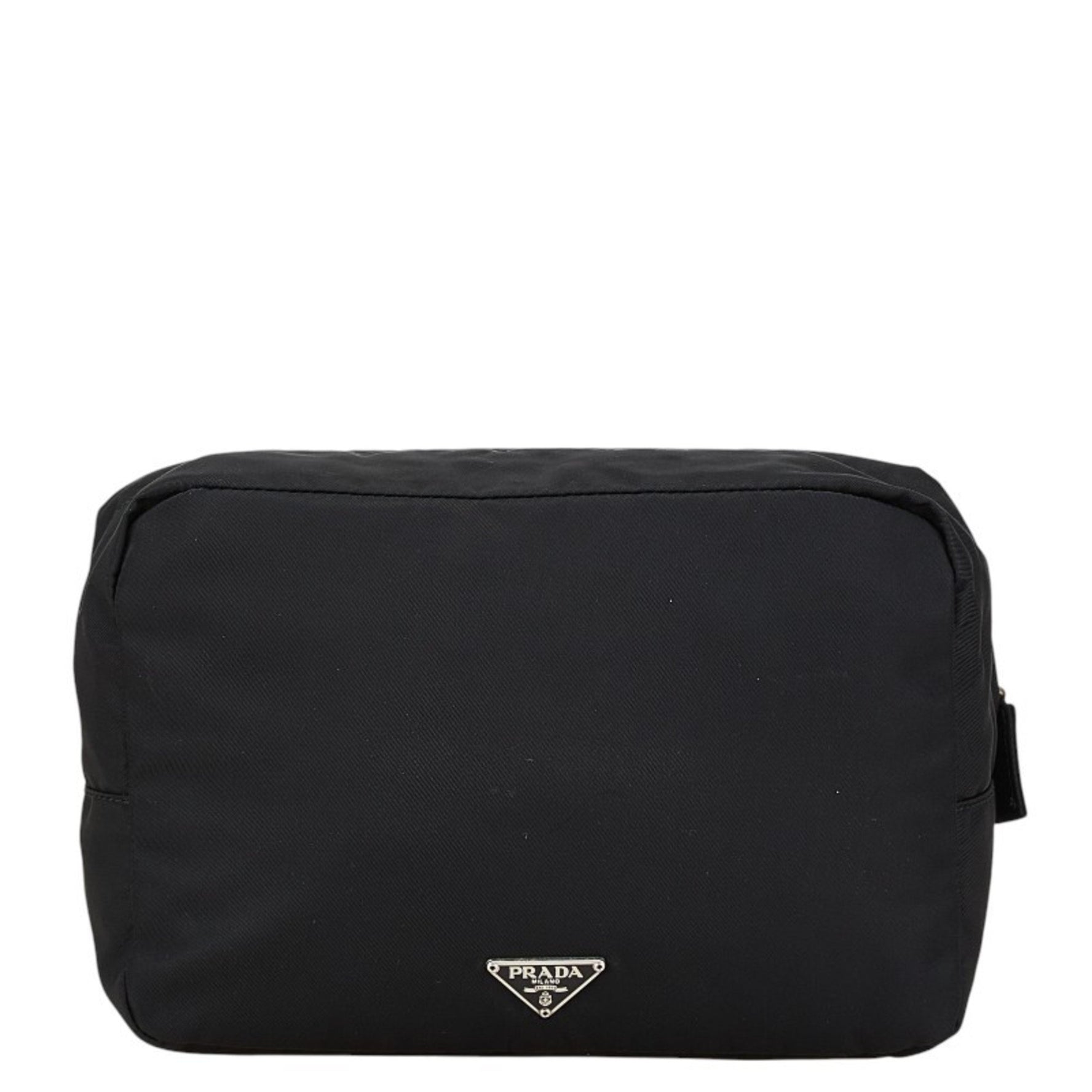 Prada Triangle Logo Plate Pouch Nylon