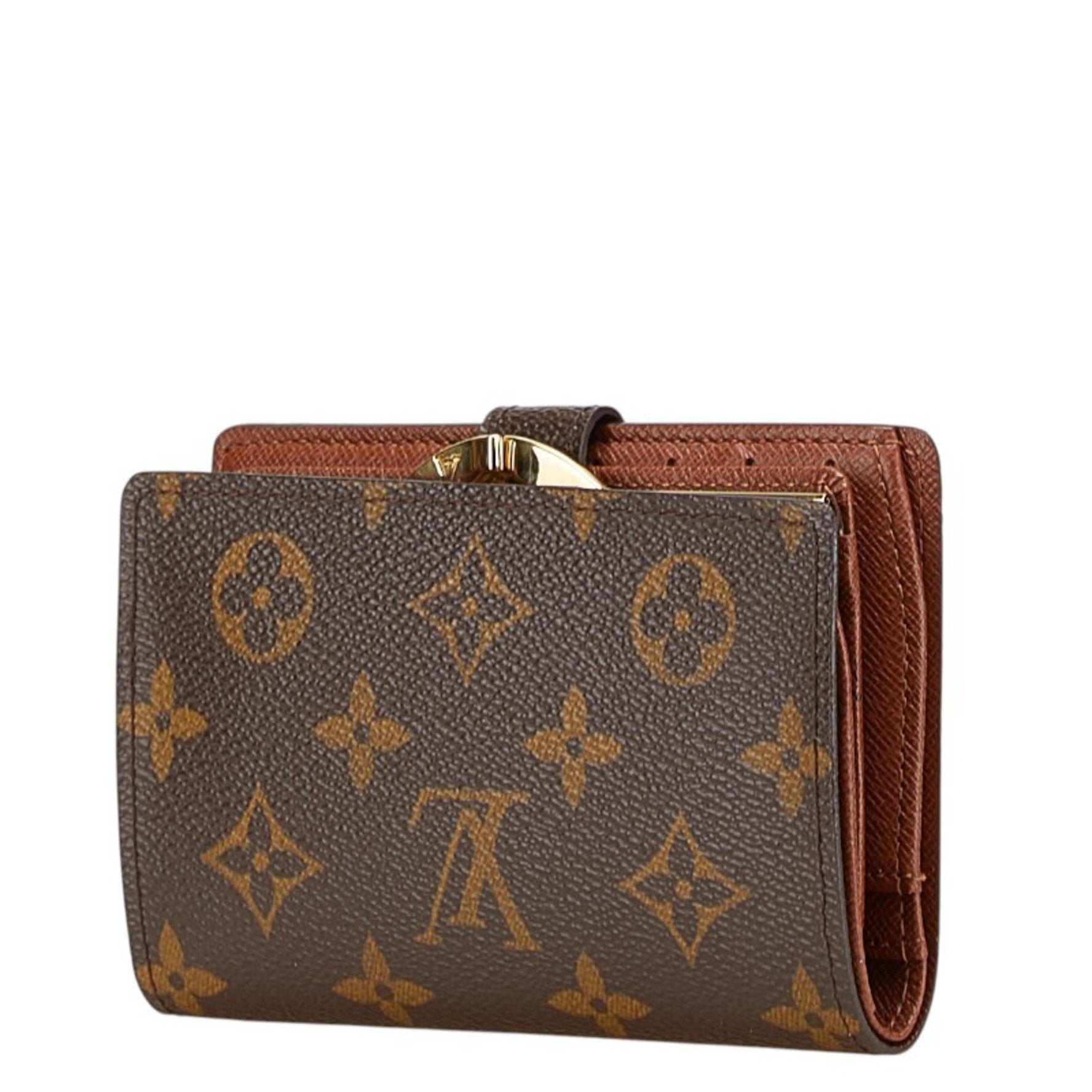 Louis Vuitton Monogram Viennois Bi-fold Wallet Leather